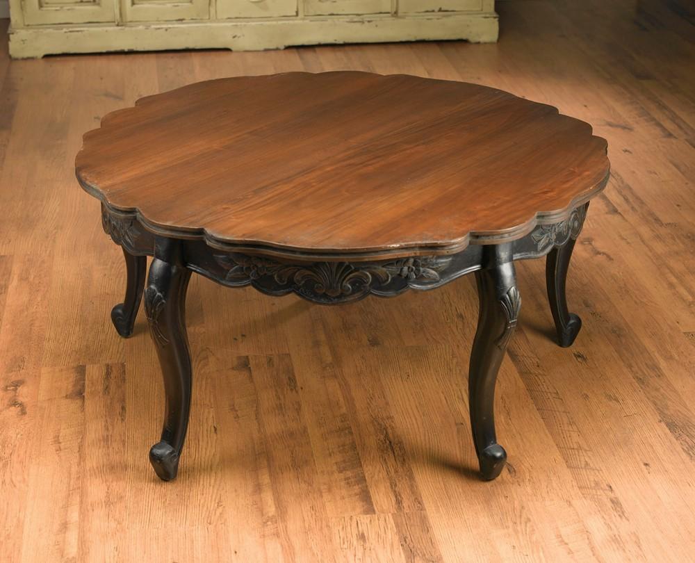 Classic Coffe Table BRITTANY AA-CT-43446-BK in Dark Brown, Walnut 