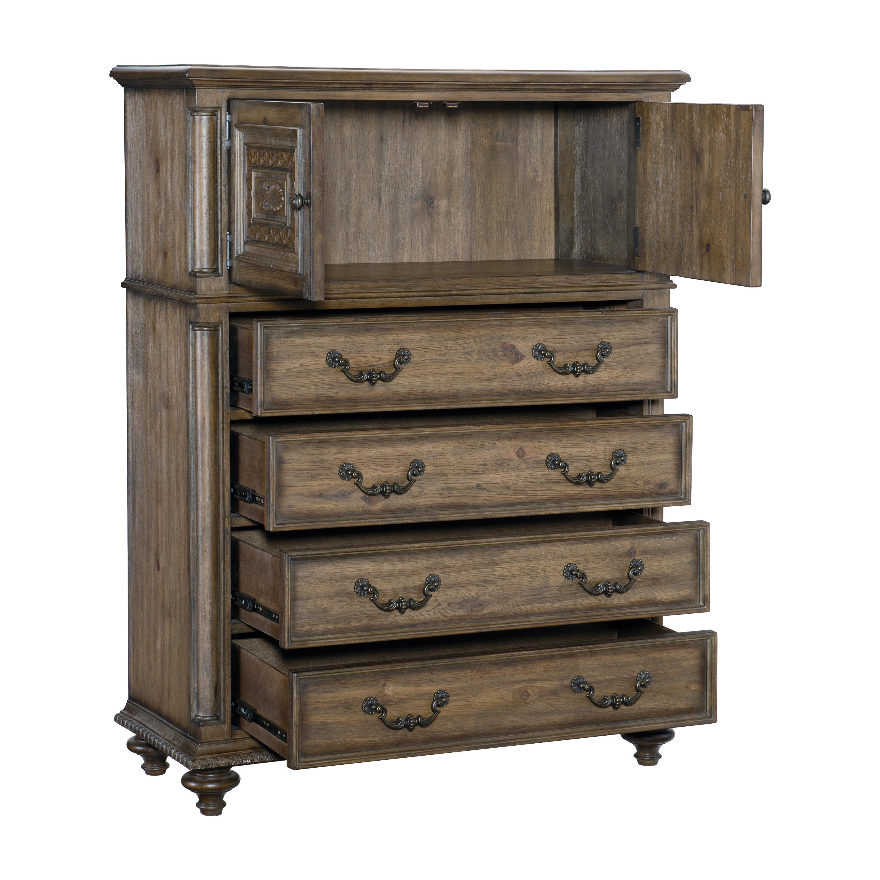 

    
Classic Weathered Pecan Wood Chest Homelegance 1693-9 Rachelle
