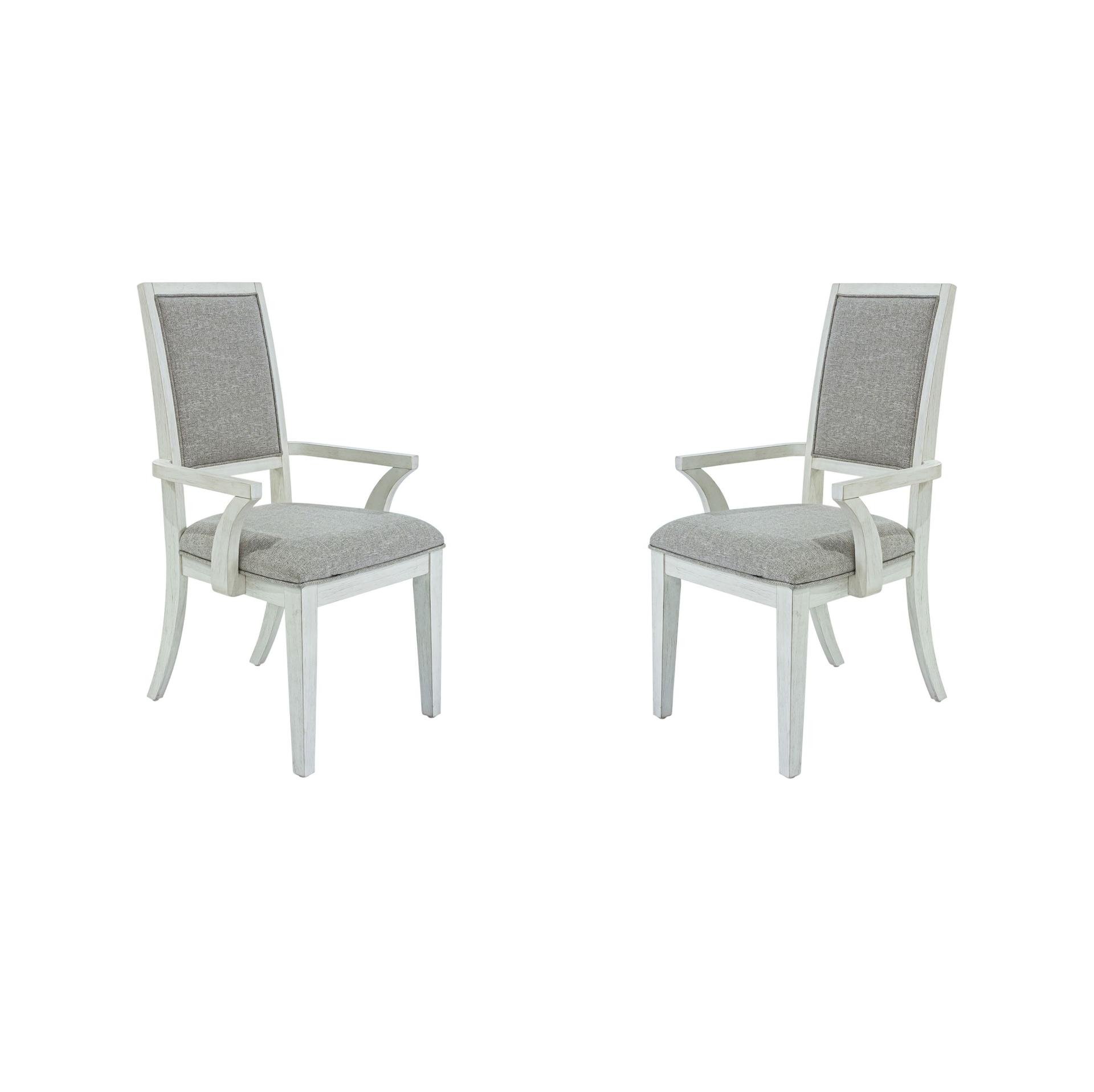 

    
Classic White Dining Arm Chair Set 2pcs Mirage (946-DR) Liberty Furniture
