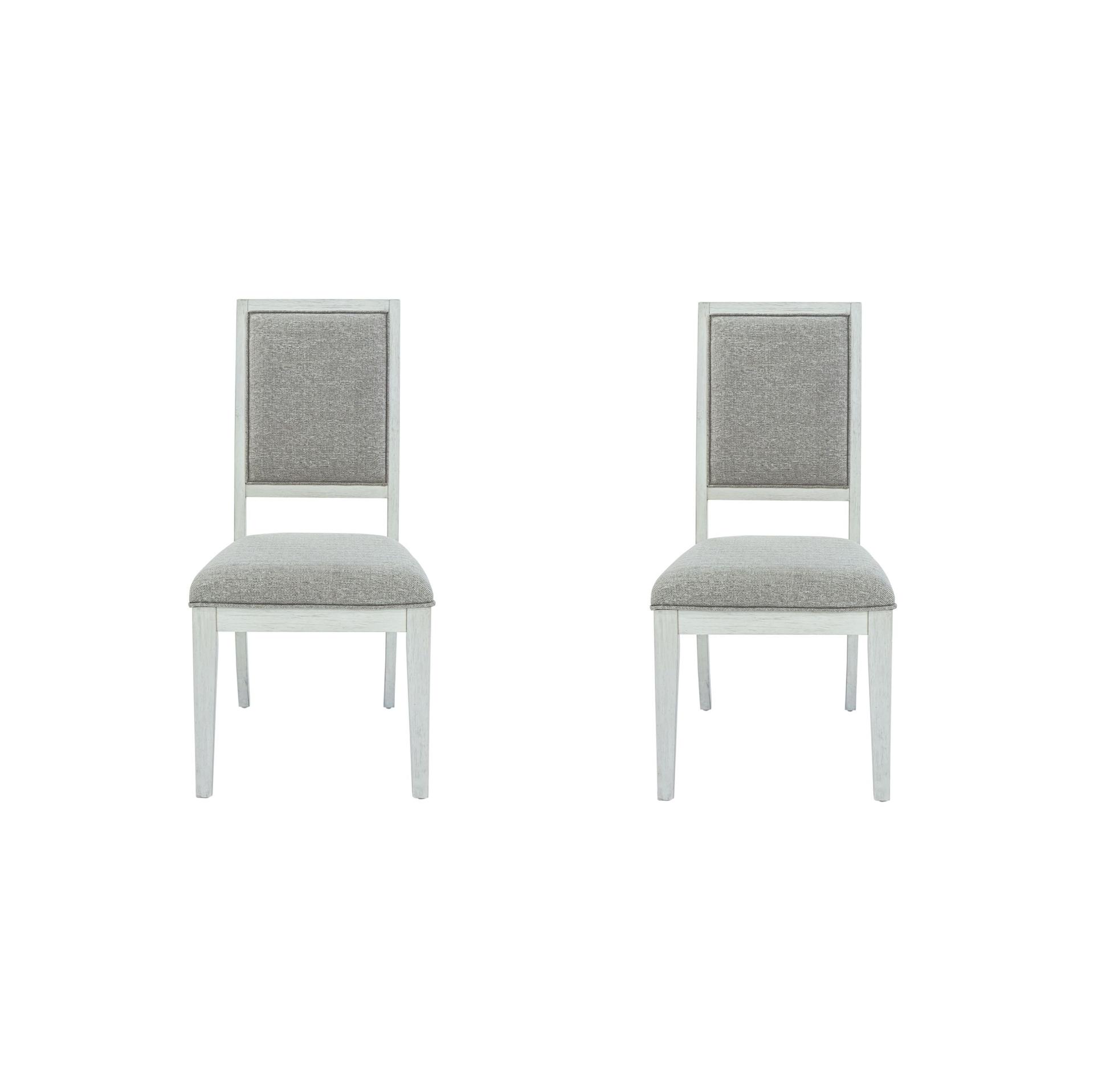 Classic Dining Chair Set Mirage (946-DR) 946-C6501S-Set-2 in White Linen