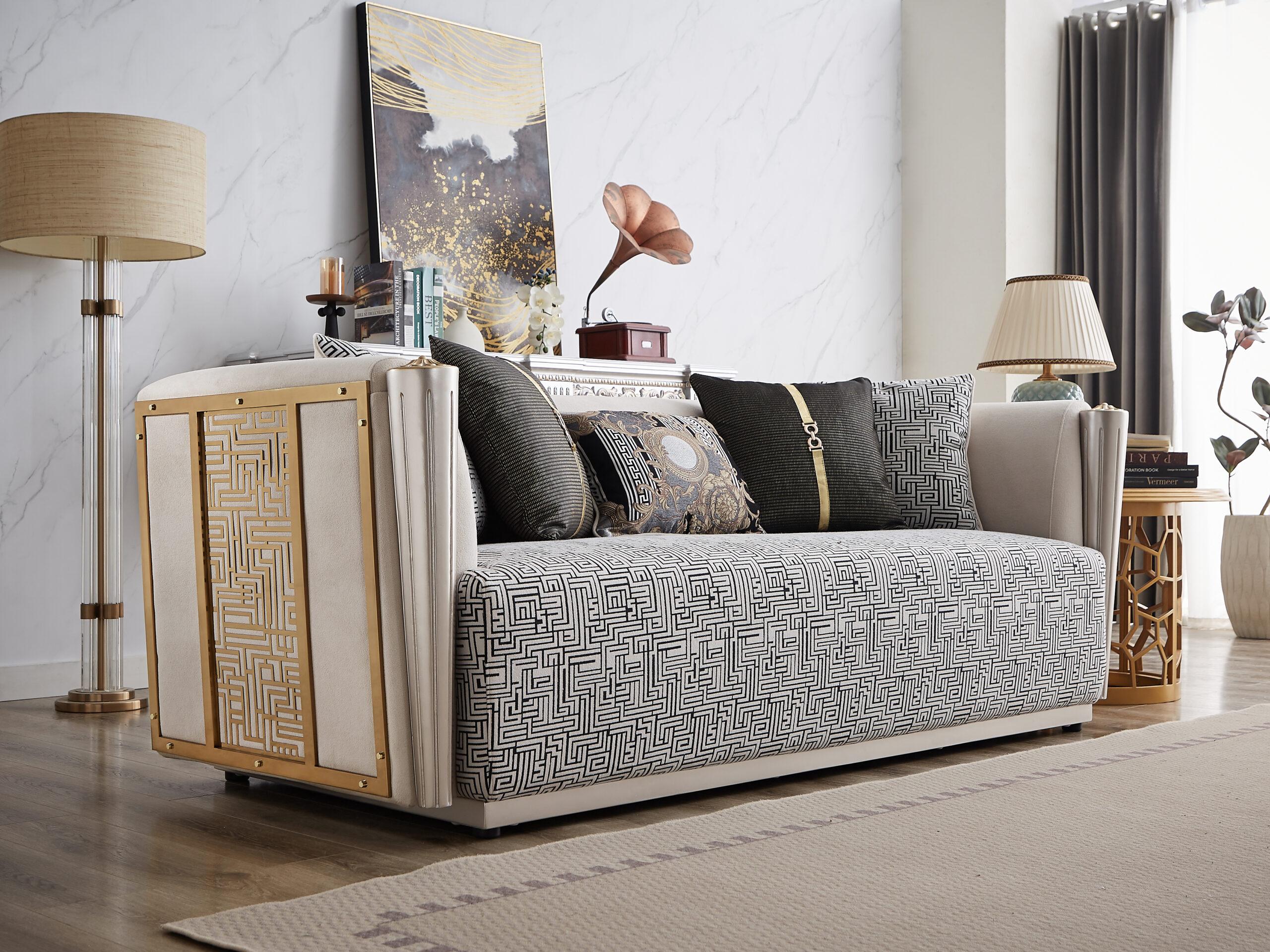

    
Classic White/Gray Wood Living Room Set 3PCS Homey Design HD-9038
