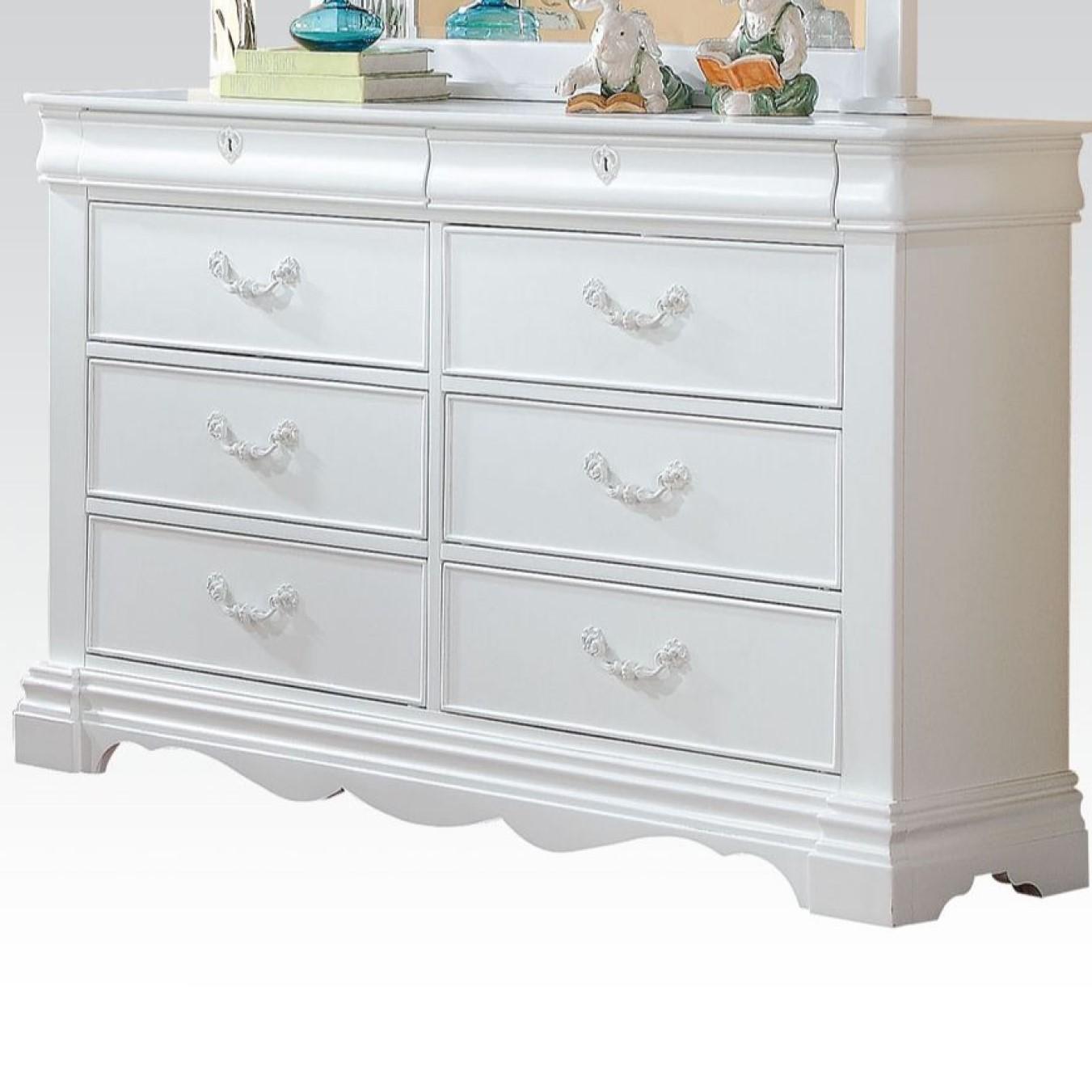 

    
Acme Furniture Estrella Dresser With Mirror 30245-D-2PCS Dresser With Mirror White 30245-D-2PCS
