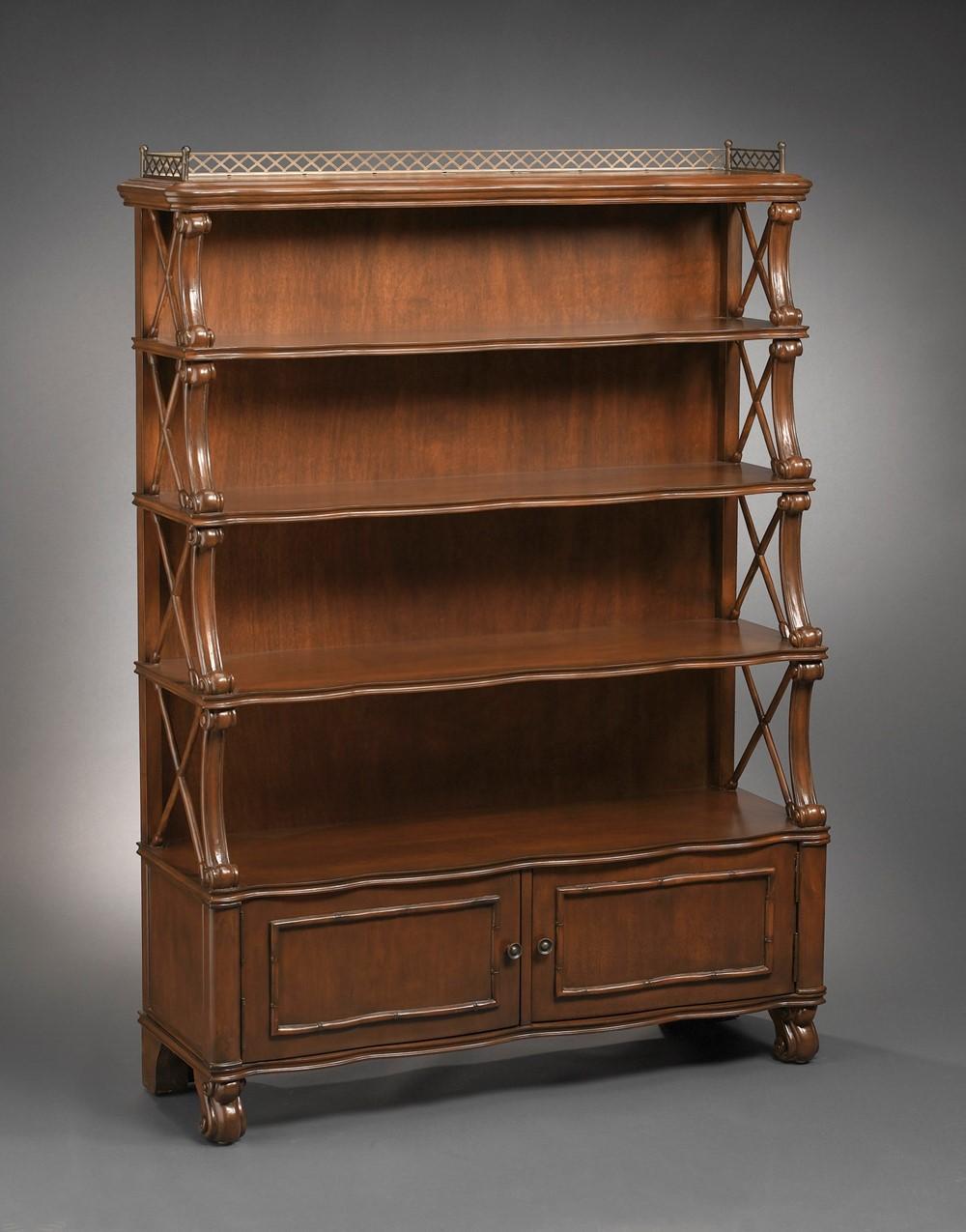 Classic, Traditional Bookcase 49360 AA-Bookcase-49360 in Walnut 