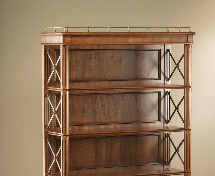 

    
Classic Wooden Book Case Old World Walnut AA Importing 38804
