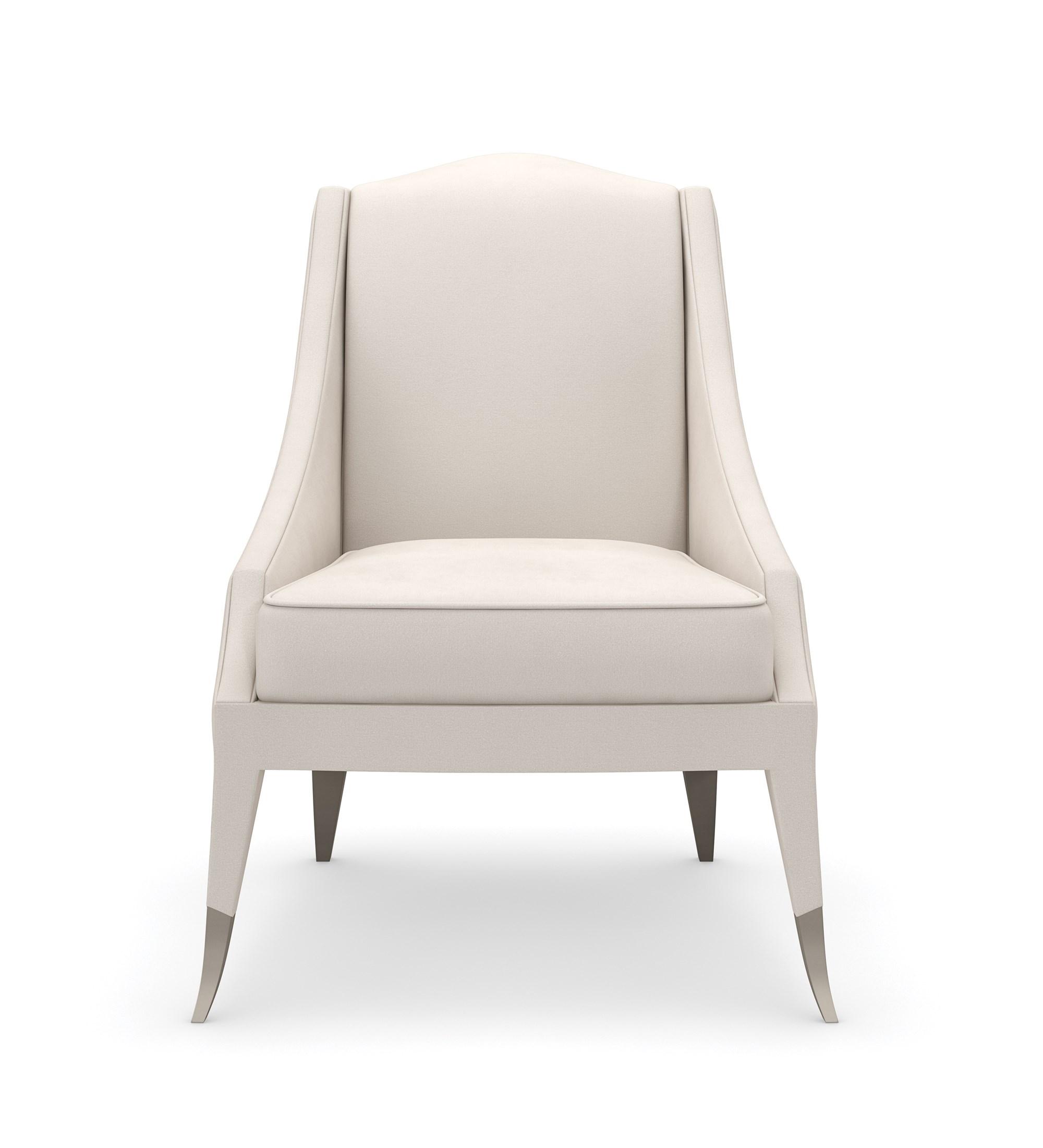 

    
Cleanable Cream-Colored Velvet Armchair LET IT STEEP by Caracole
