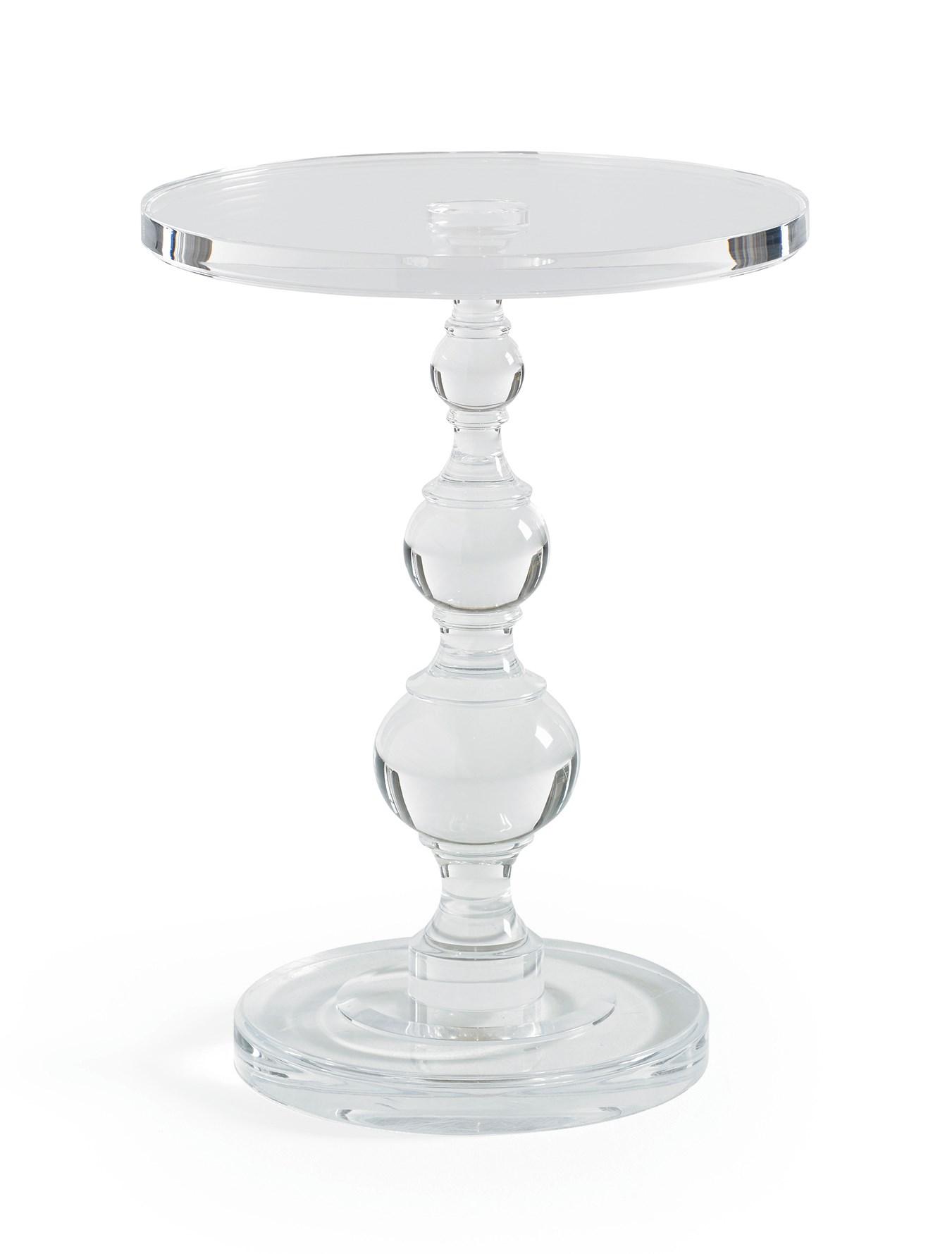Contemporary End Table ALL CLEAR TRA-ACCTAB-005 in Clear 