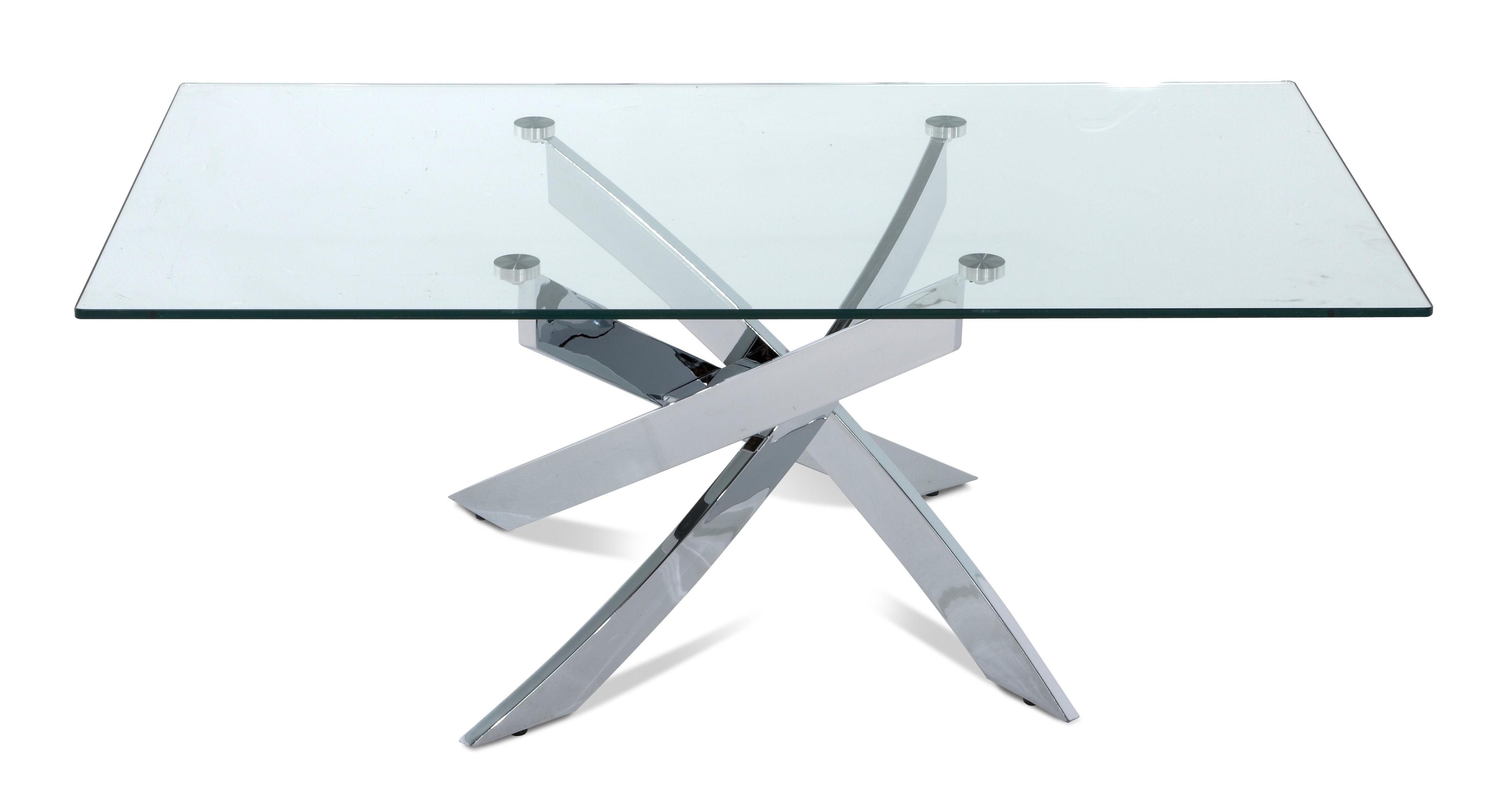 

    
Clear Glass & Chrome Coffee Table by VIG Modrest Pyrite

