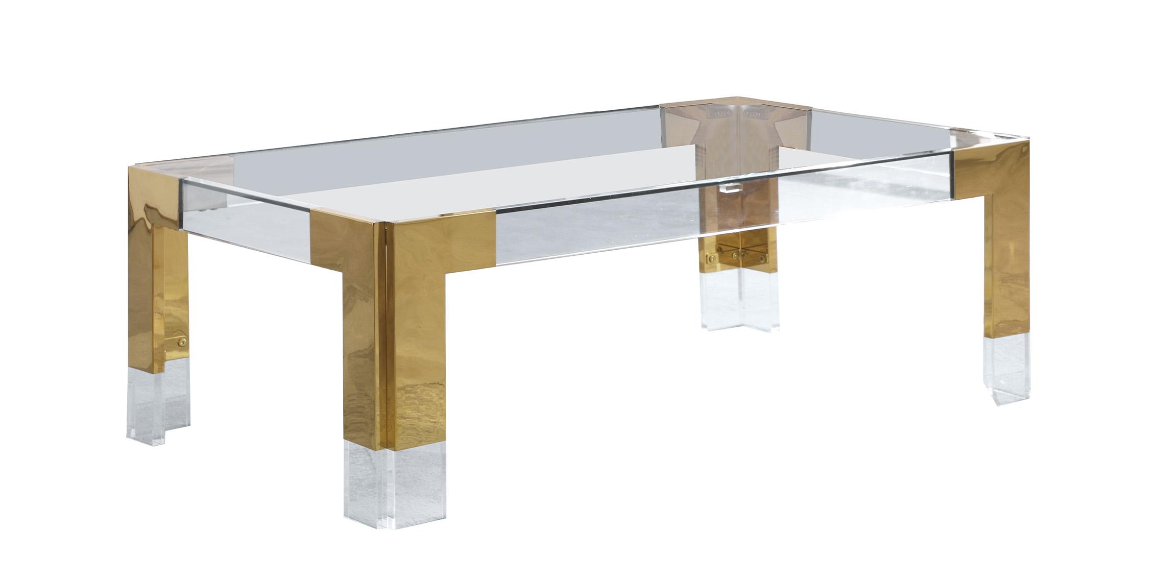 

    
Clear Glass Top Rectangular Coffee Table CASPER 201-CT Meridian Modern
