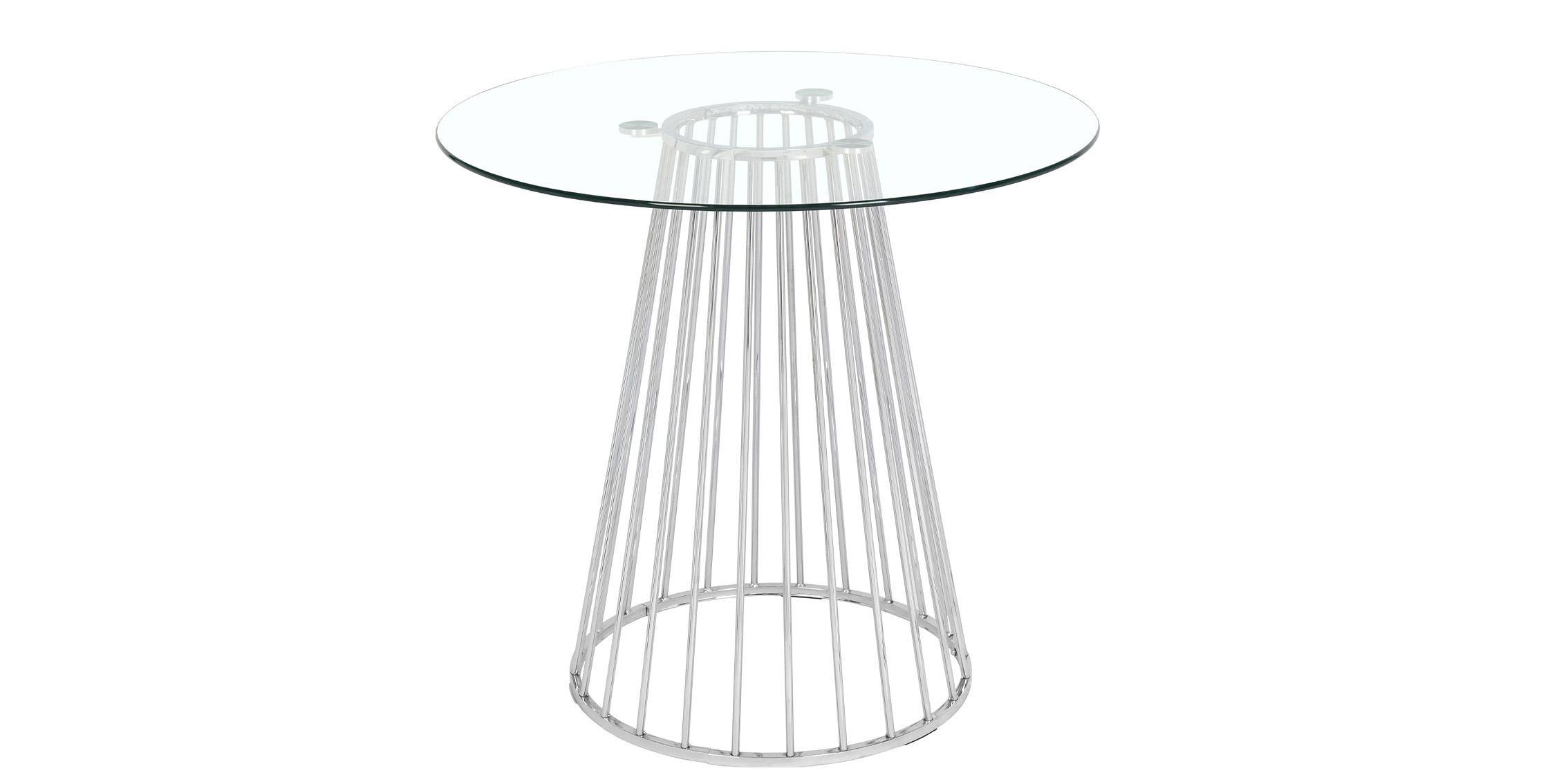 

    
Clear Tempered Glass & Chrome Counter Height Table GIO 754-T Meridian Modern
