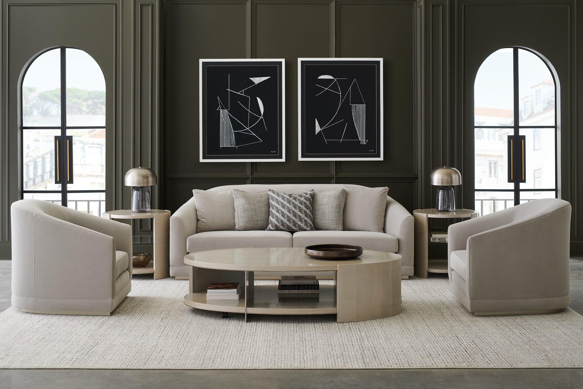 Contemporary Sofa and 2 Chairs DA VITA SOFA M130-421-011-A-Set-3 in Gray Velvet