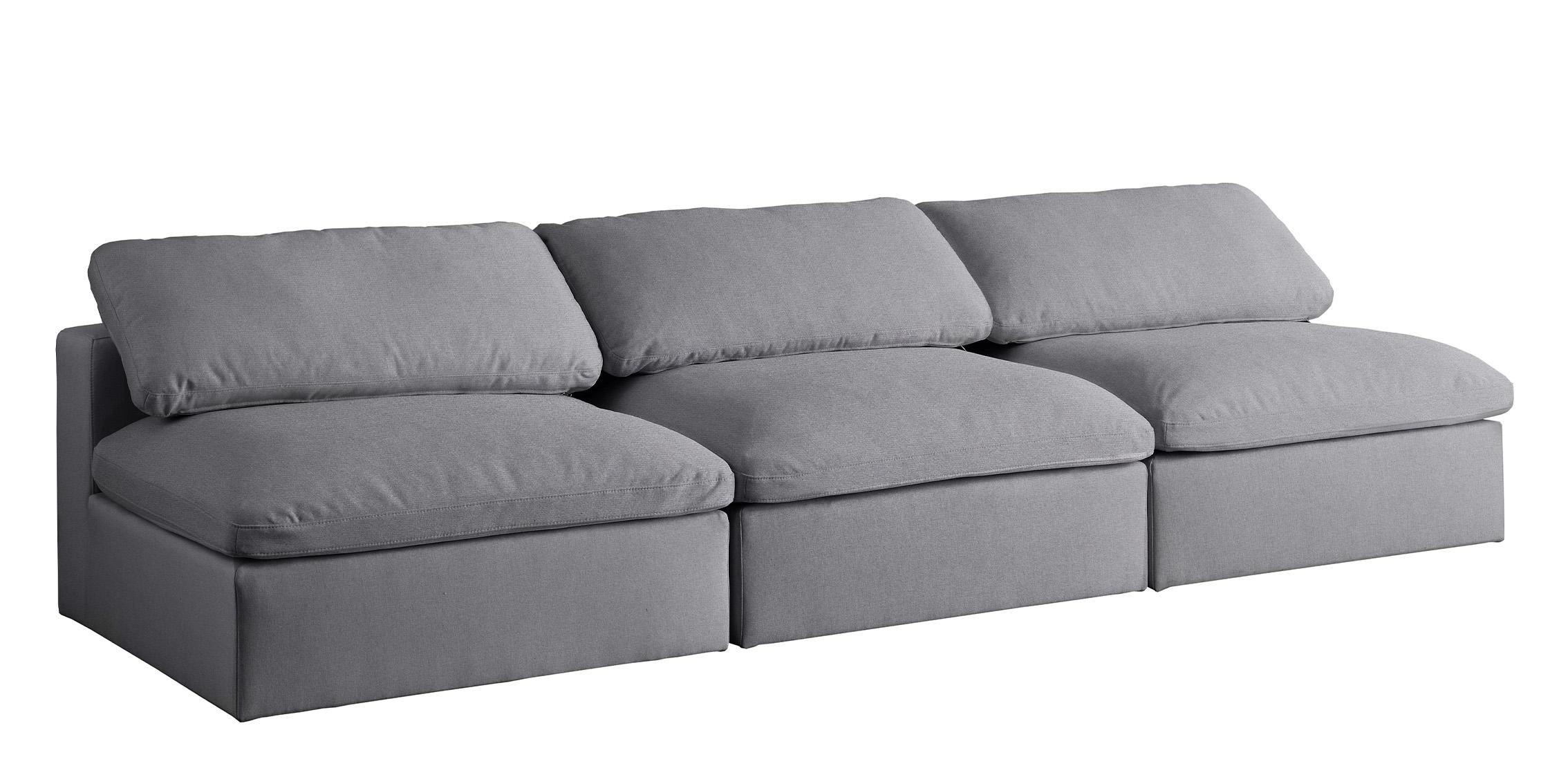 

    
Serene Grey Linen Textured Fabric Deluxe Comfort Modular Armless Sofa S117 Meridian
