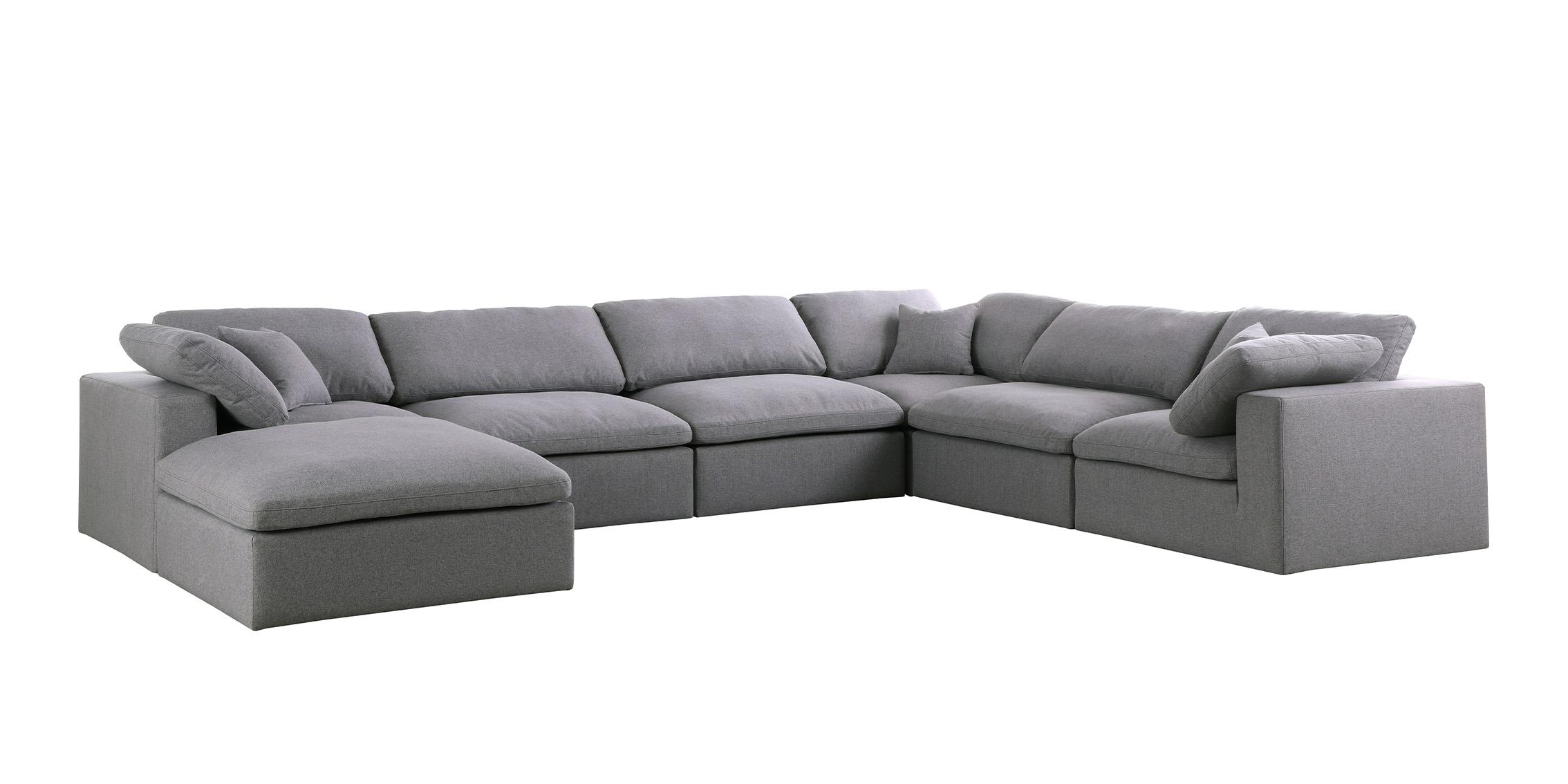 Meridian Furniture SERENE 601Grey-Sec7A Modular Sectional