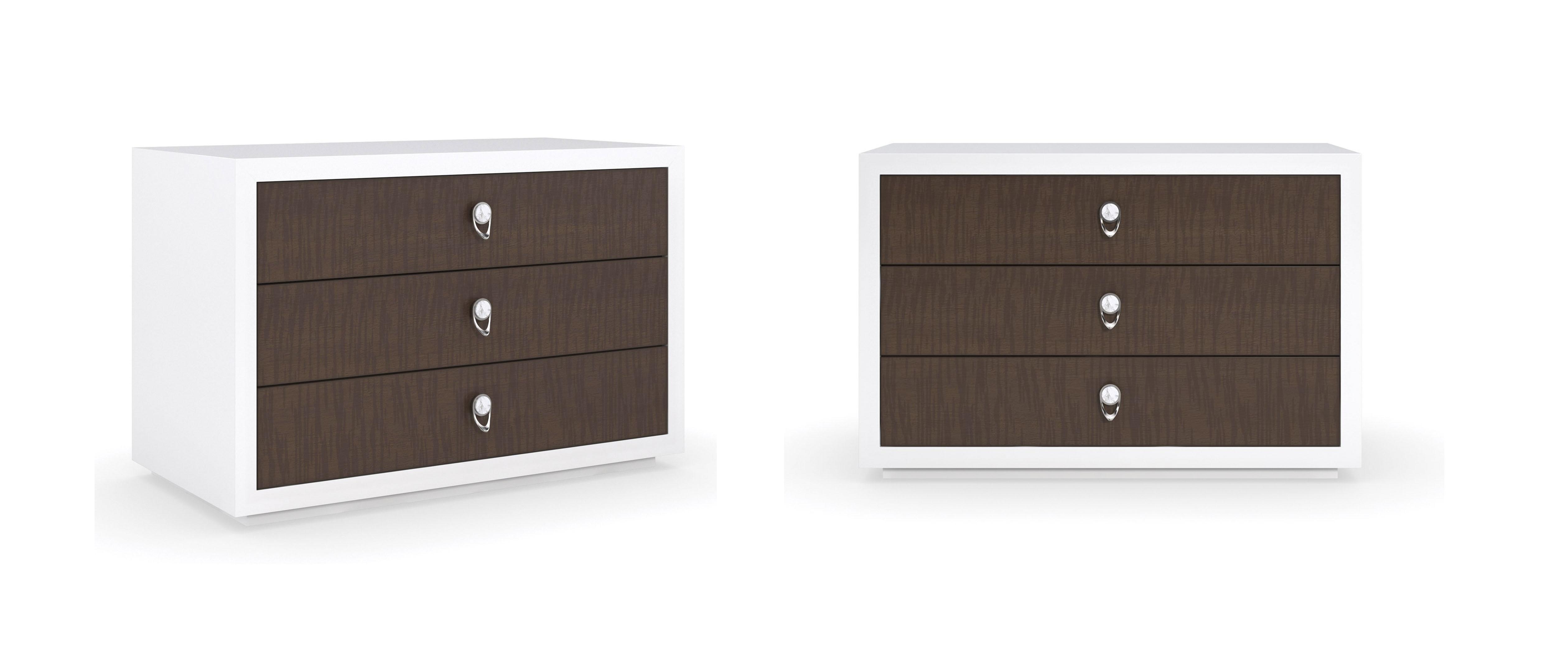 

    
Cloud White & Brunette Finish Nightstand Set 2Pcs NOH CONTRAIRE! by Caracole
