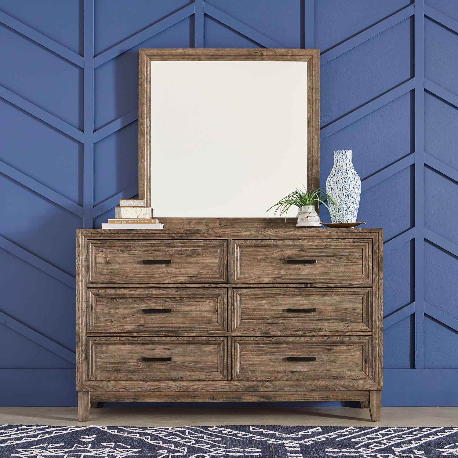 

    
Cobblestone Finish Dresser & Mirror 2pcs Ridgecrest (384-BR) Liberty Furniture

