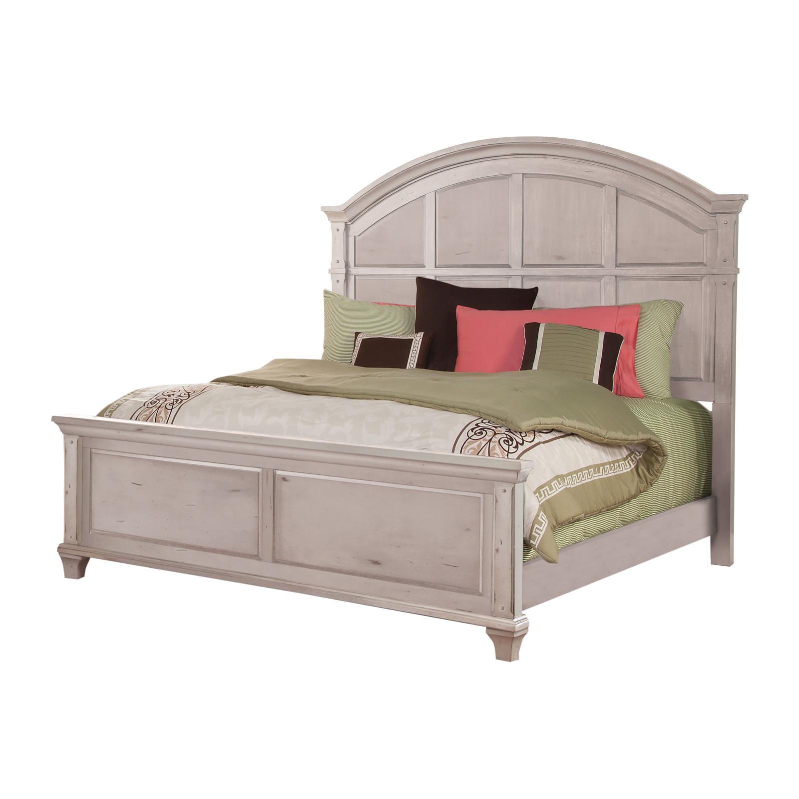 

    
Cobblestone White Queen Panel Bed SEDONA American Woodcrafters Transitional
