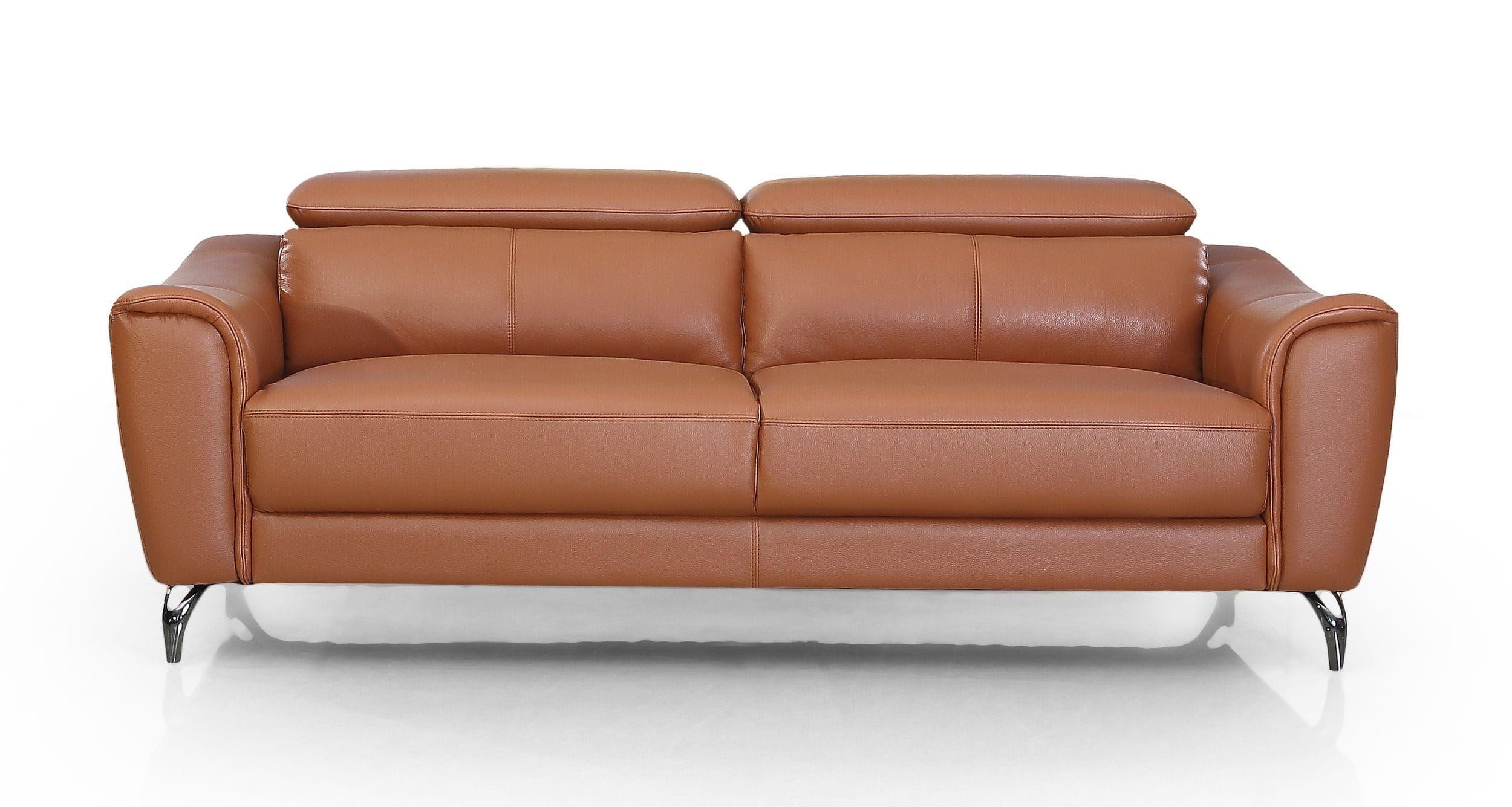 Contemporary, Modern Sofa VGBNS-1803-BRN-S VGBNS-1803-BRN-S in Cognac Leather