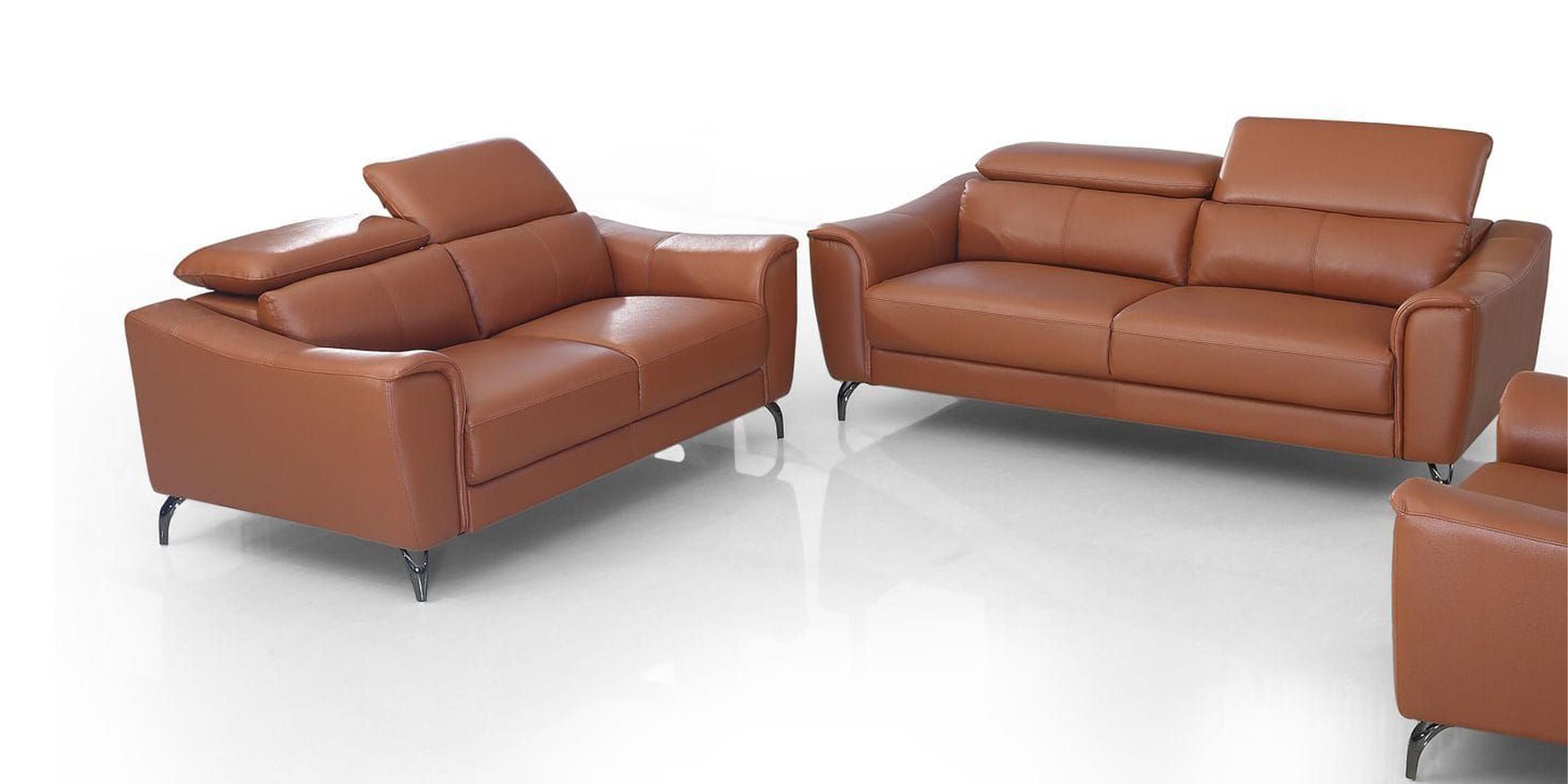 

    
Cognac Brown Top Grain Leather Sofa Set 2Pcs Divani Casa Danis VIG Contemporary

