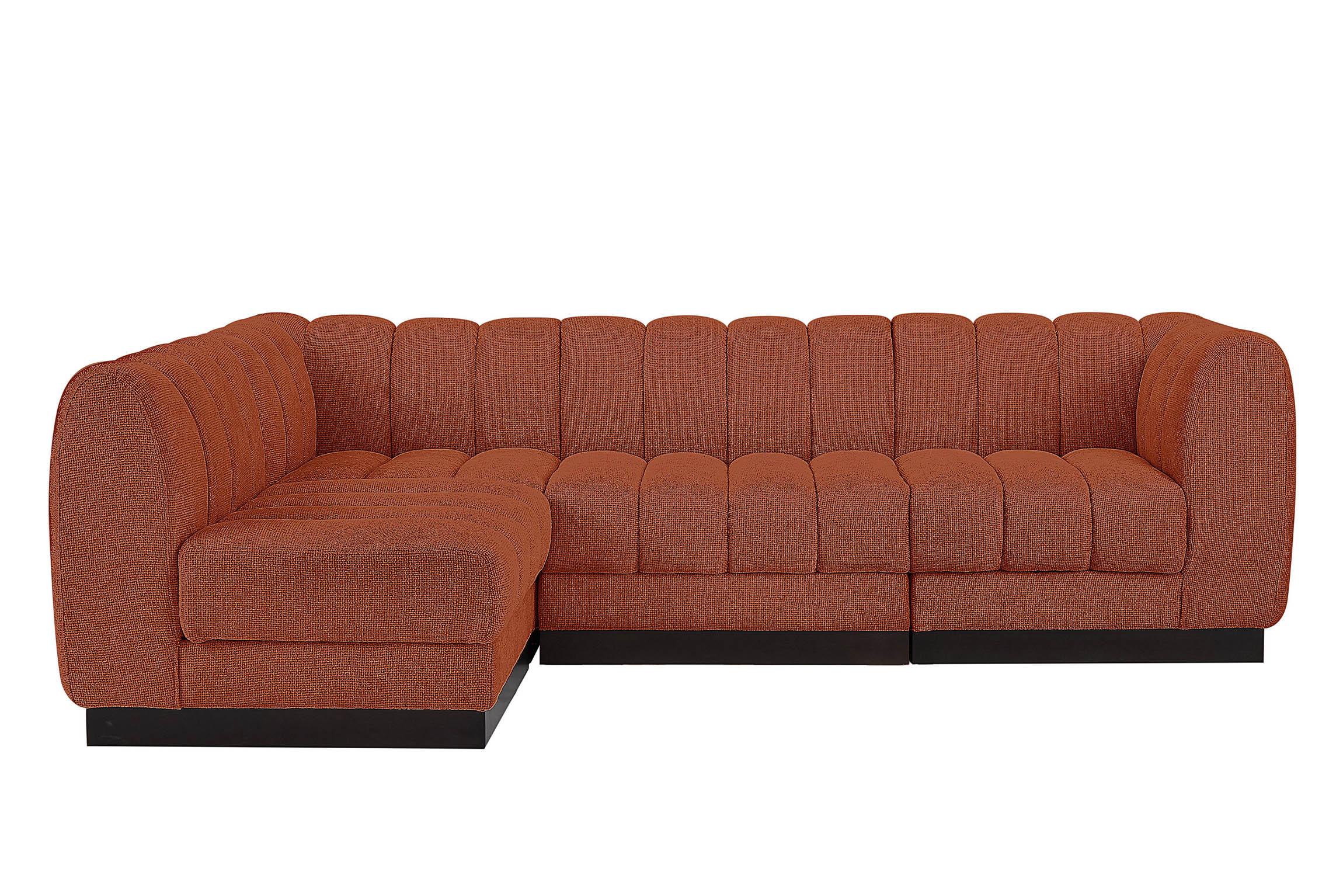 

        
Meridian Furniture QUINN 124Cognac-Sec4A Modular Sectional Cognac Chenille 094308312231
