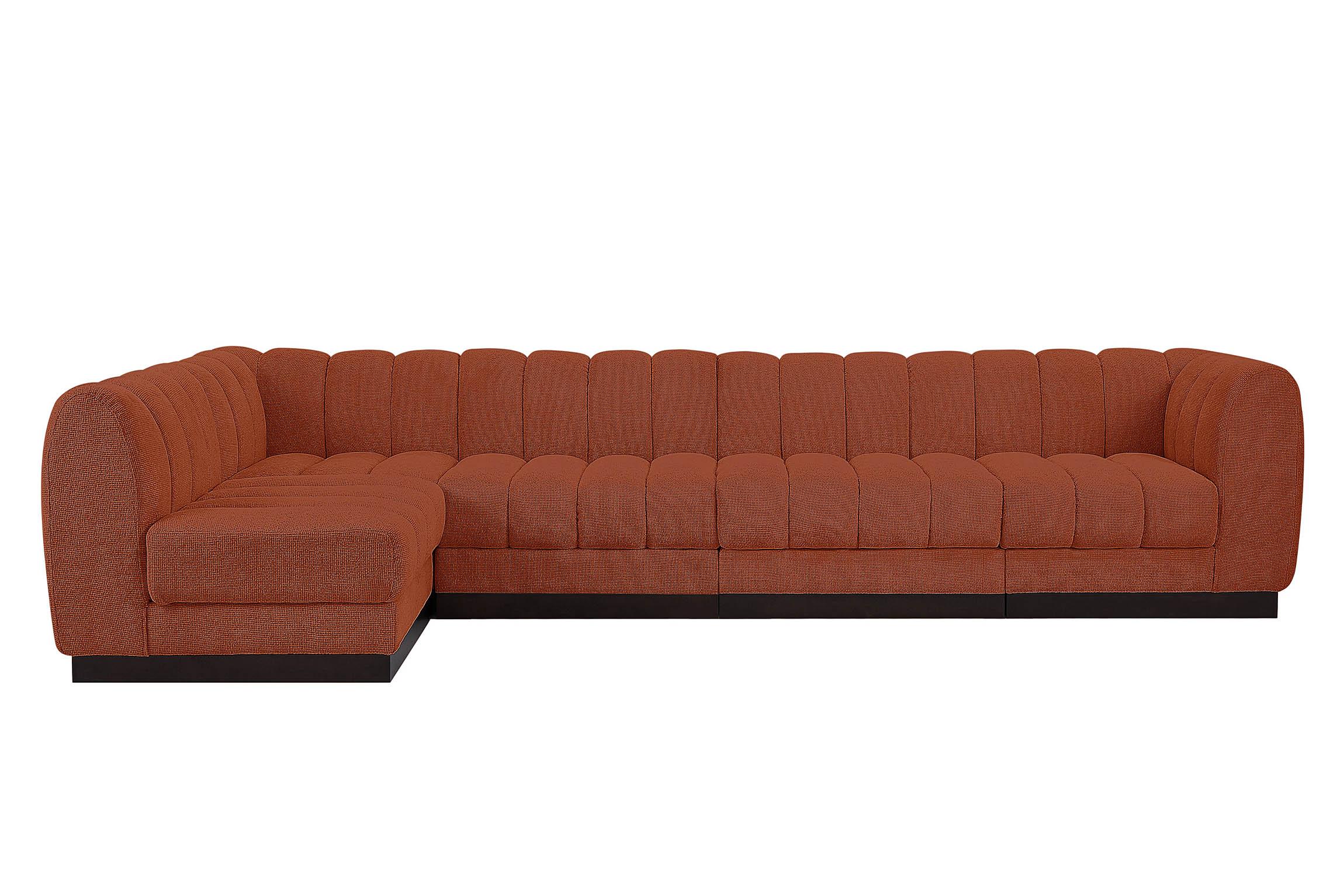 

        
Meridian Furniture QUINN 124Cognac-Sec5A Modular Sectional Cognac Chenille 094308312248
