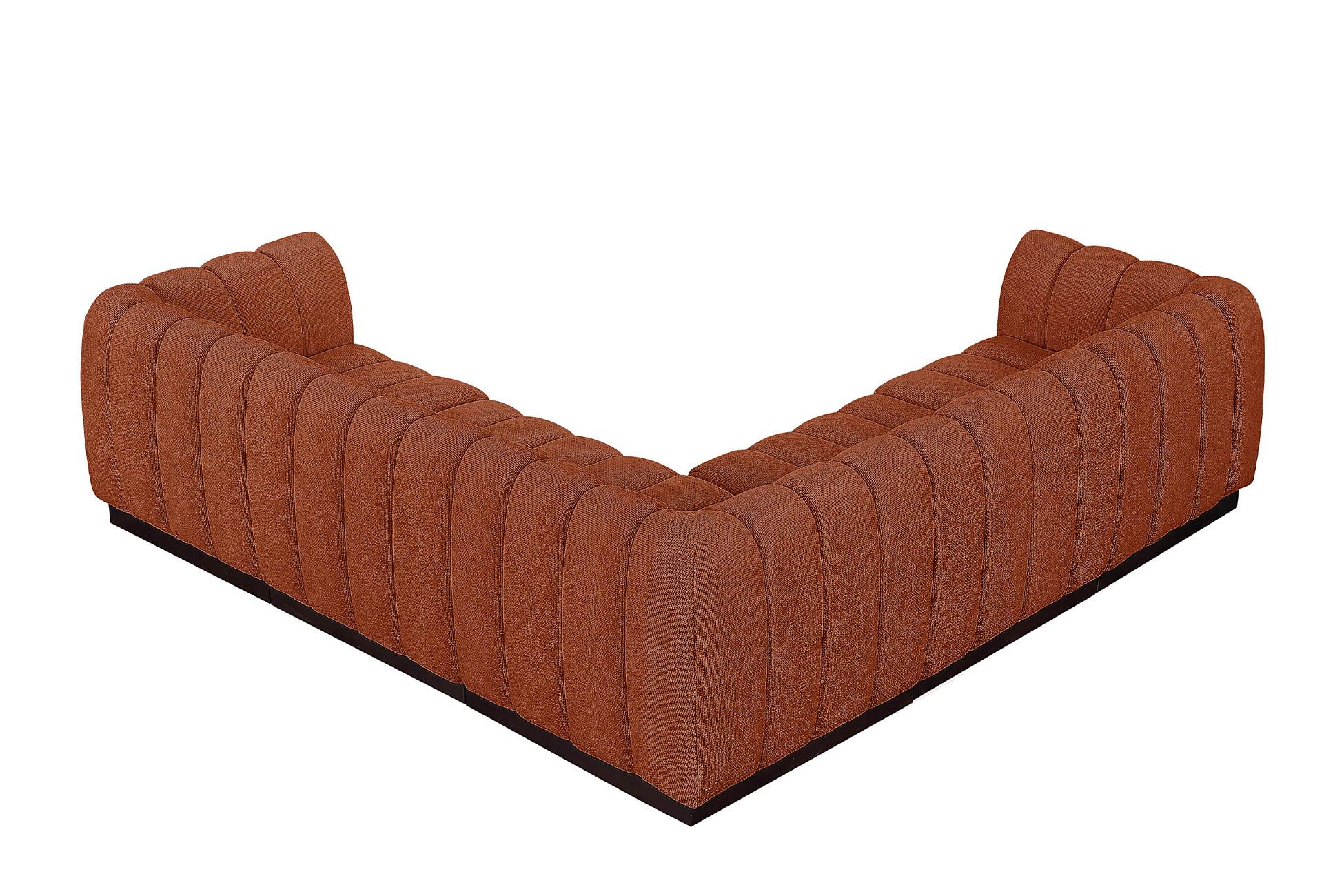 

        
Meridian Furniture QUINN 124Cognac-Sec5C Modular Sectional Cognac Chenille 094308312262

