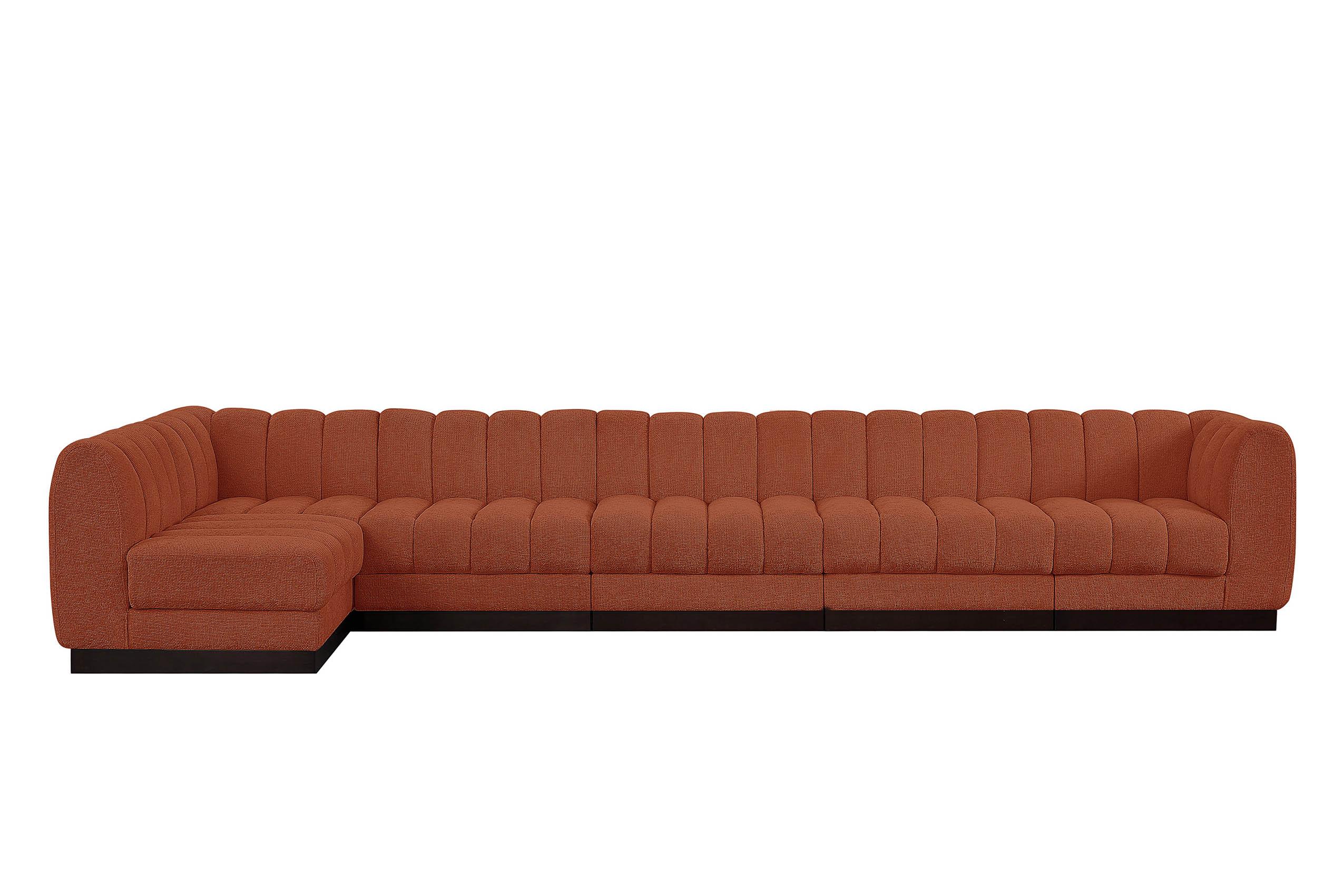 

        
Meridian Furniture QUINN 124Cognac-Sec6B Modular Sectional Cognac Chenille 094308312286
