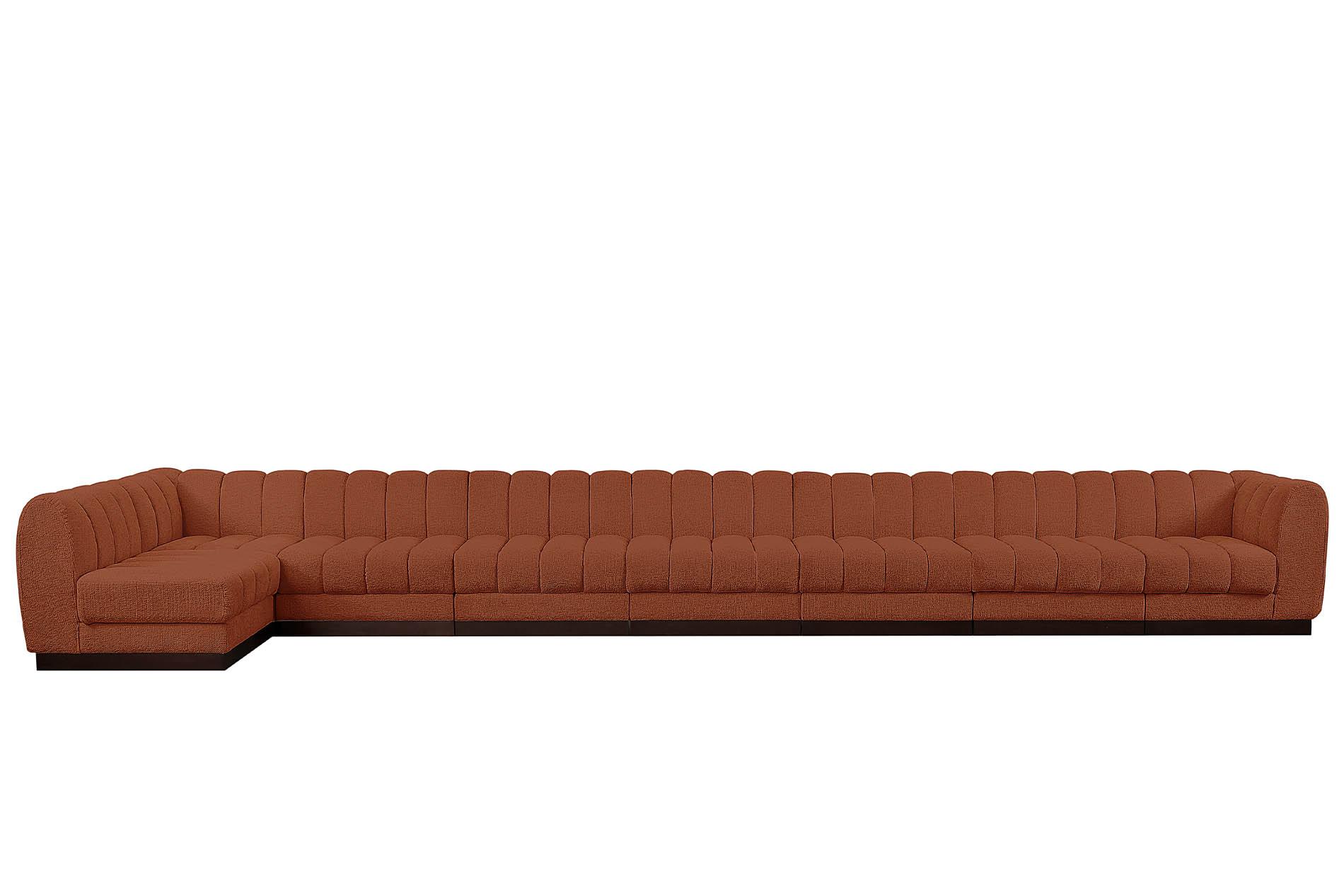 

        
Meridian Furniture QUINN 124Cognac-Sec8B Modular Sectional Cognac Chenille 094308312330
