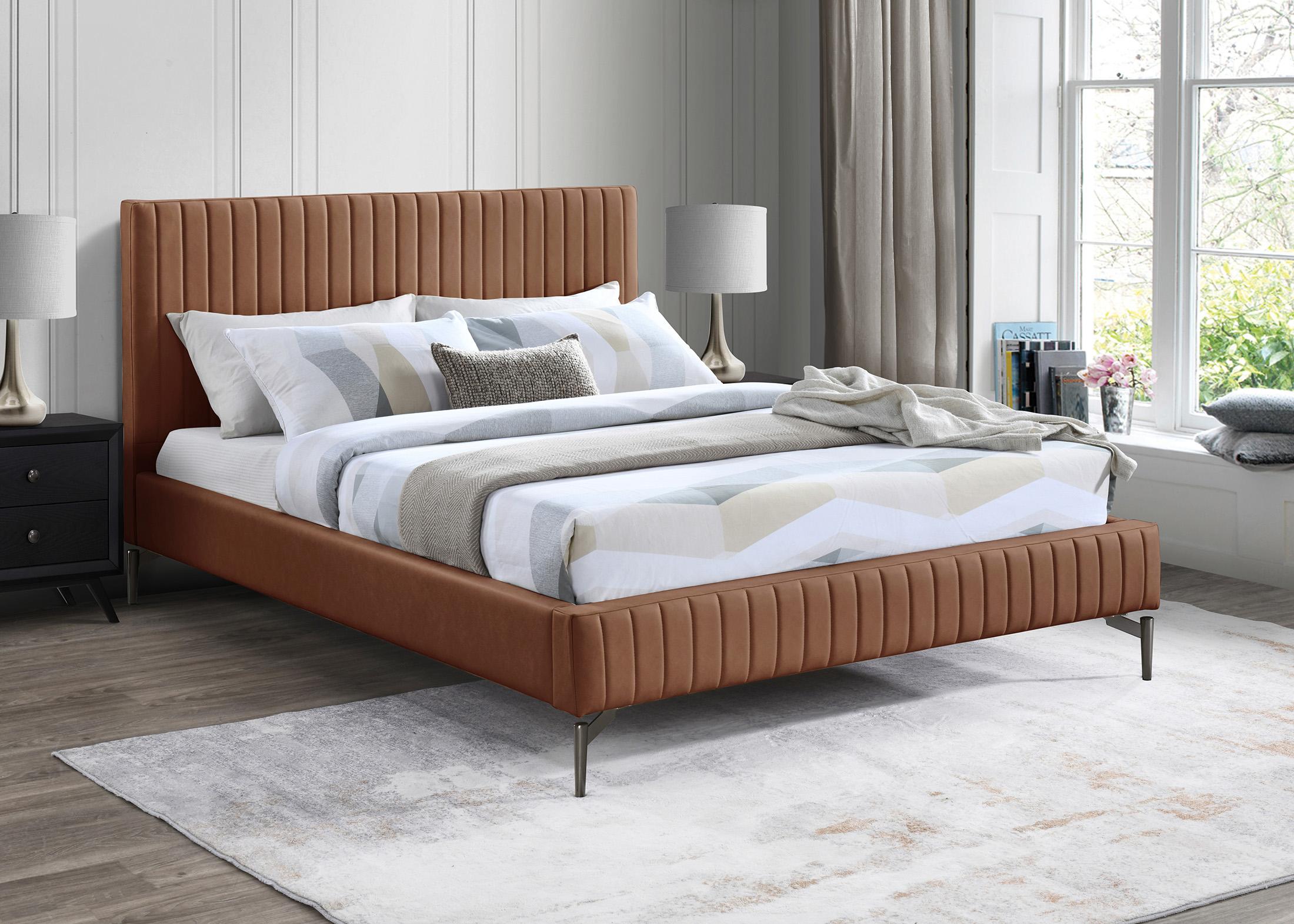 

    
Cognac Faux Leather Channel Tufted Full Bed GalloCognac-F Meridian Modern
