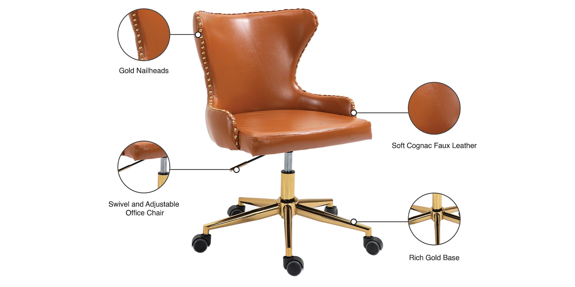 

    
167Cognac Meridian Furniture Office Chair
