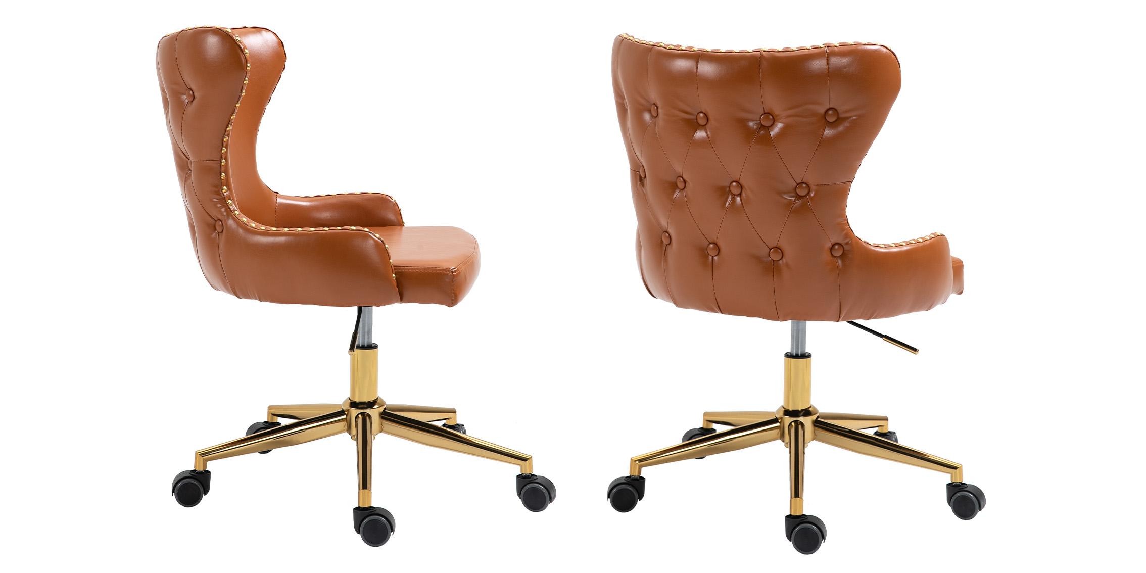 

        
Meridian Furniture HENDRIX 167Cognac Office Chair Cognac/Gold Faux Leather 094308251202
