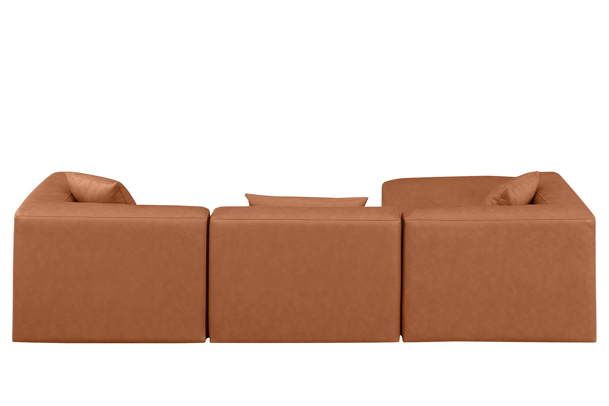 

    
668Cognac-Sec4A Meridian Furniture Modular Sectional Sofa
