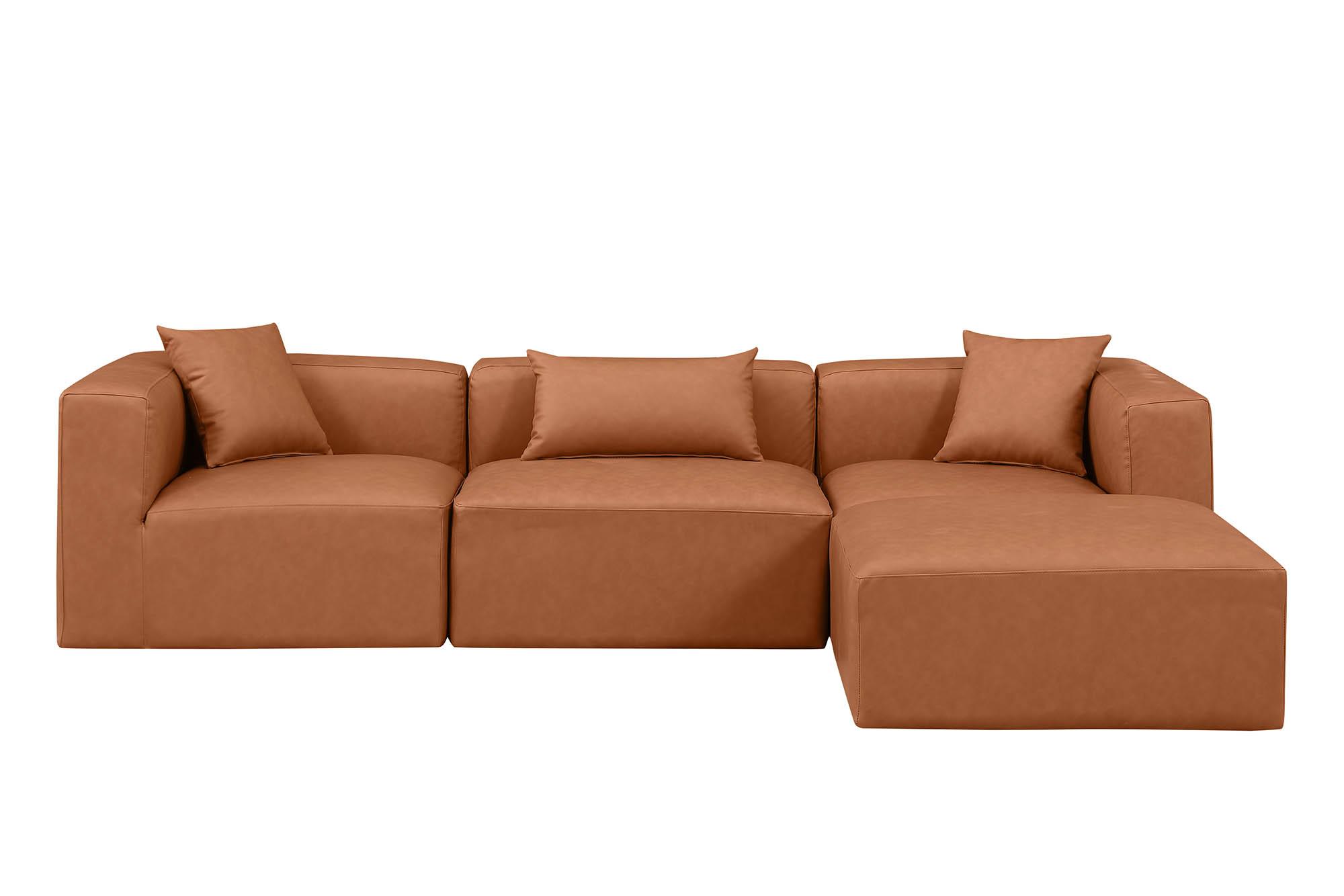 

        
Meridian Furniture CUBE 668Cognac-Sec4A Modular Sectional Sofa Cognac Faux Leather 094308317441
