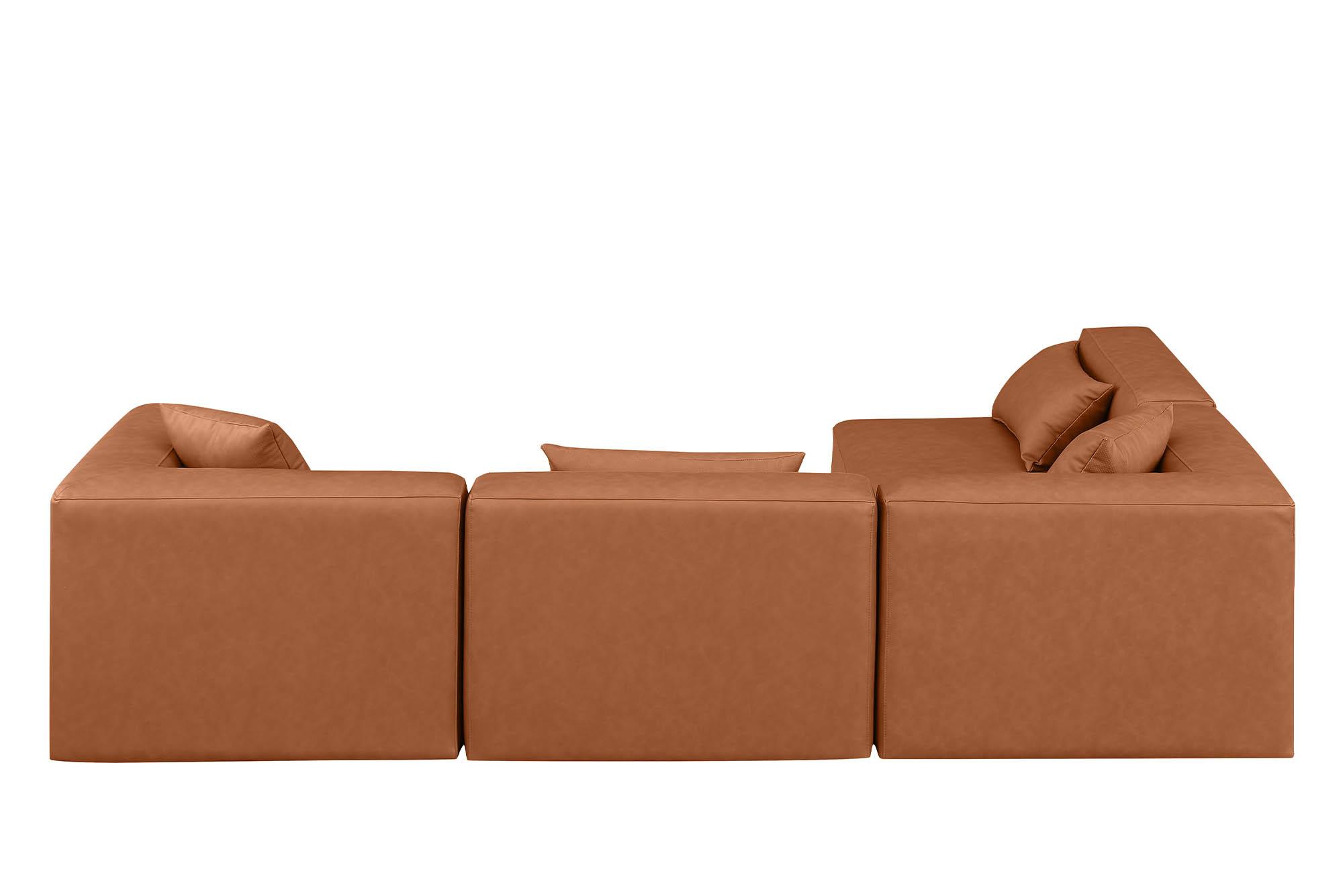 

    
668Cognac-Sec4B Meridian Furniture Modular Sectional Sofa
