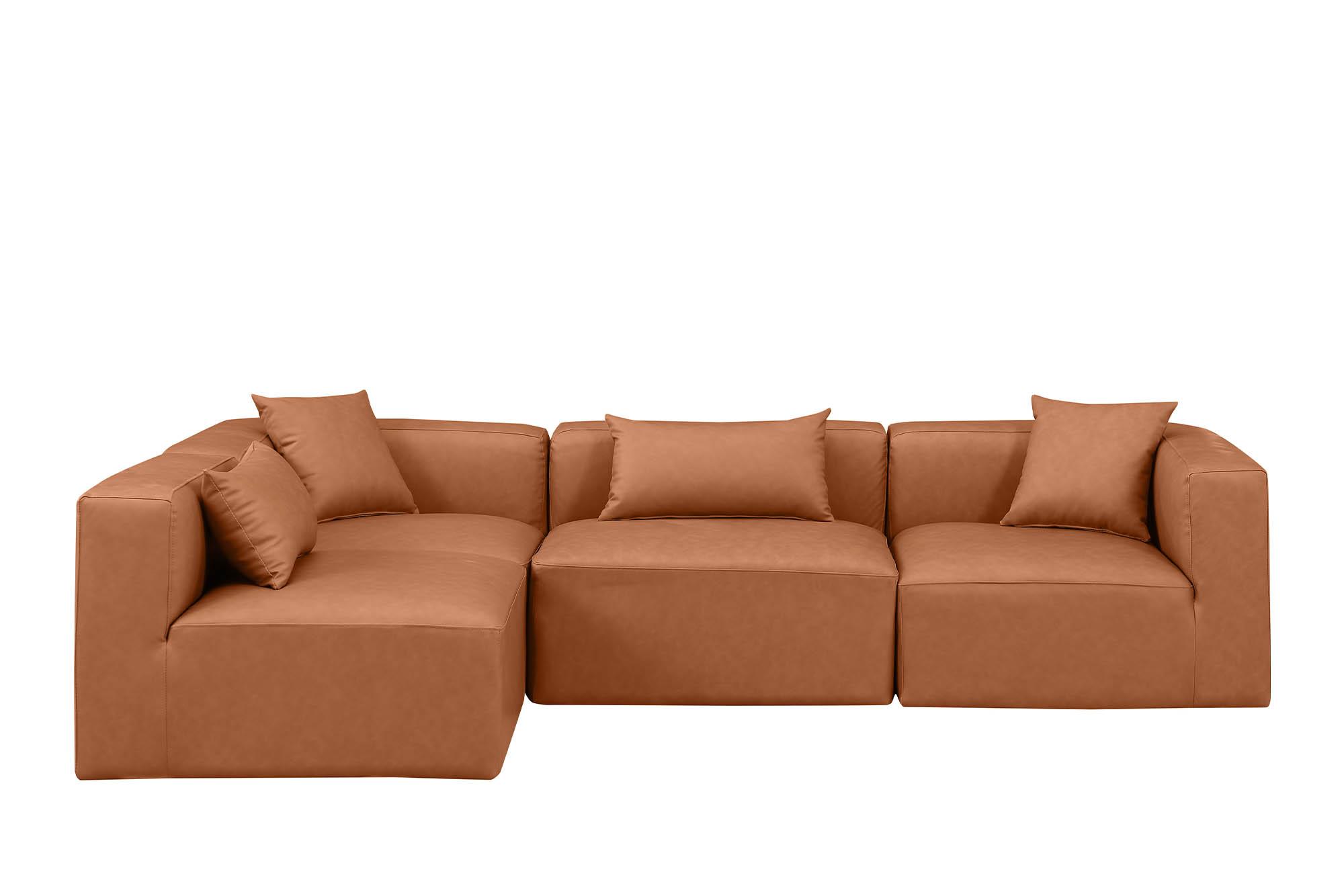 

        
Meridian Furniture CUBE 668Cognac-Sec4B Modular Sectional Sofa Cognac Faux Leather 094308317458
