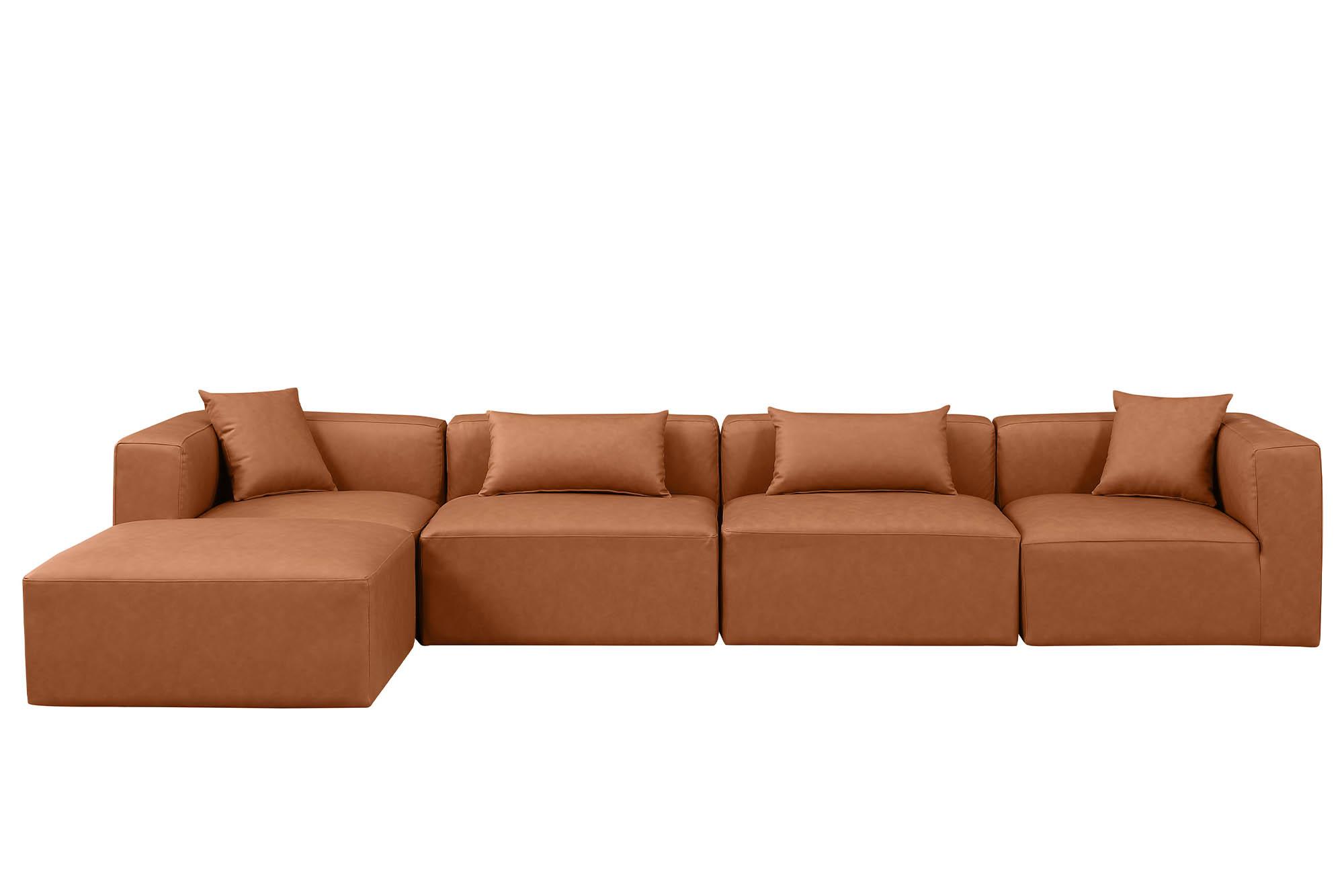 

        
Meridian Furniture CUBE 668Cognac-Sec5A Modular Sectional Sofa Cognac Faux Leather 094308317465
