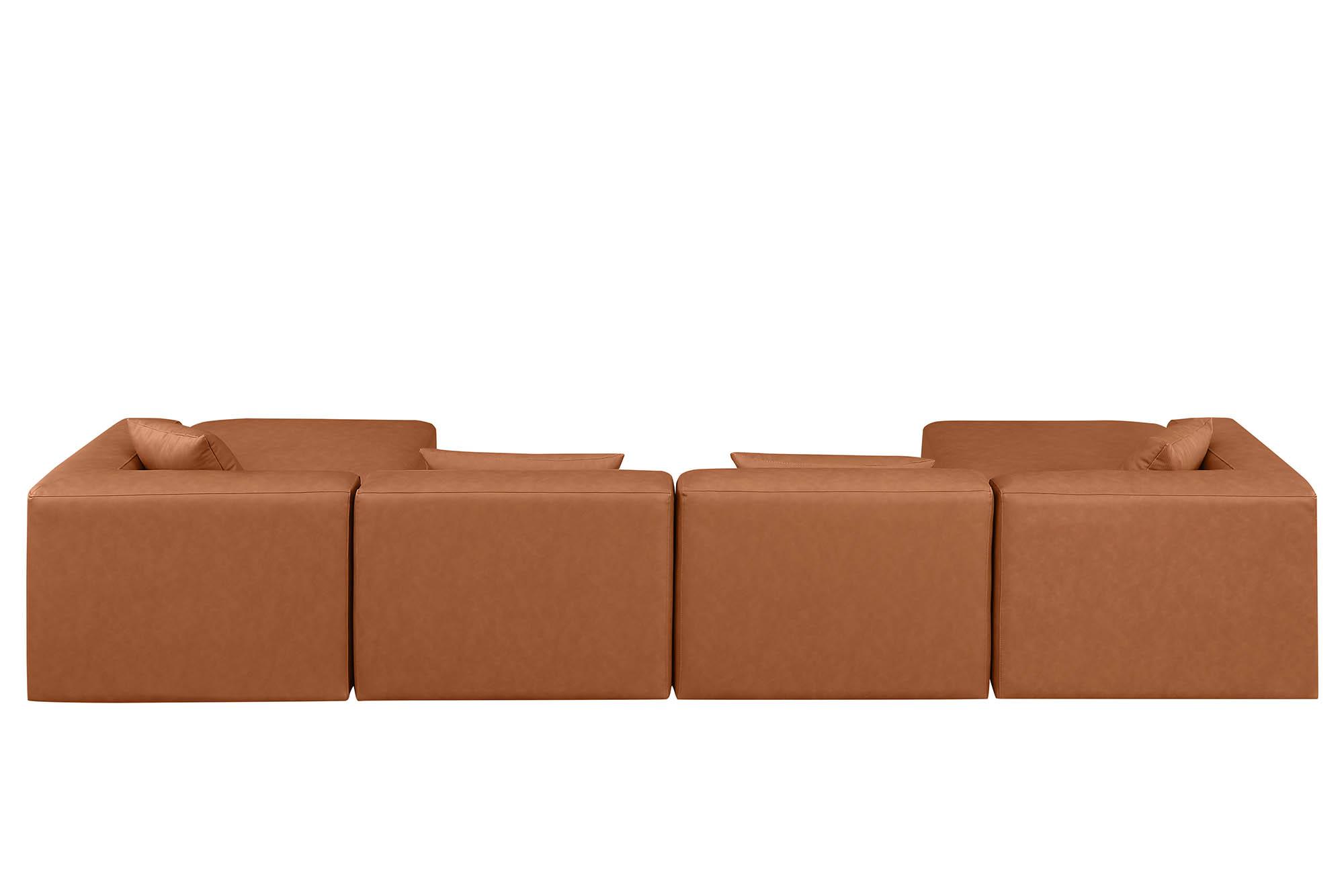 

    
668Cognac-Sec6B Meridian Furniture Modular Sectional Sofa
