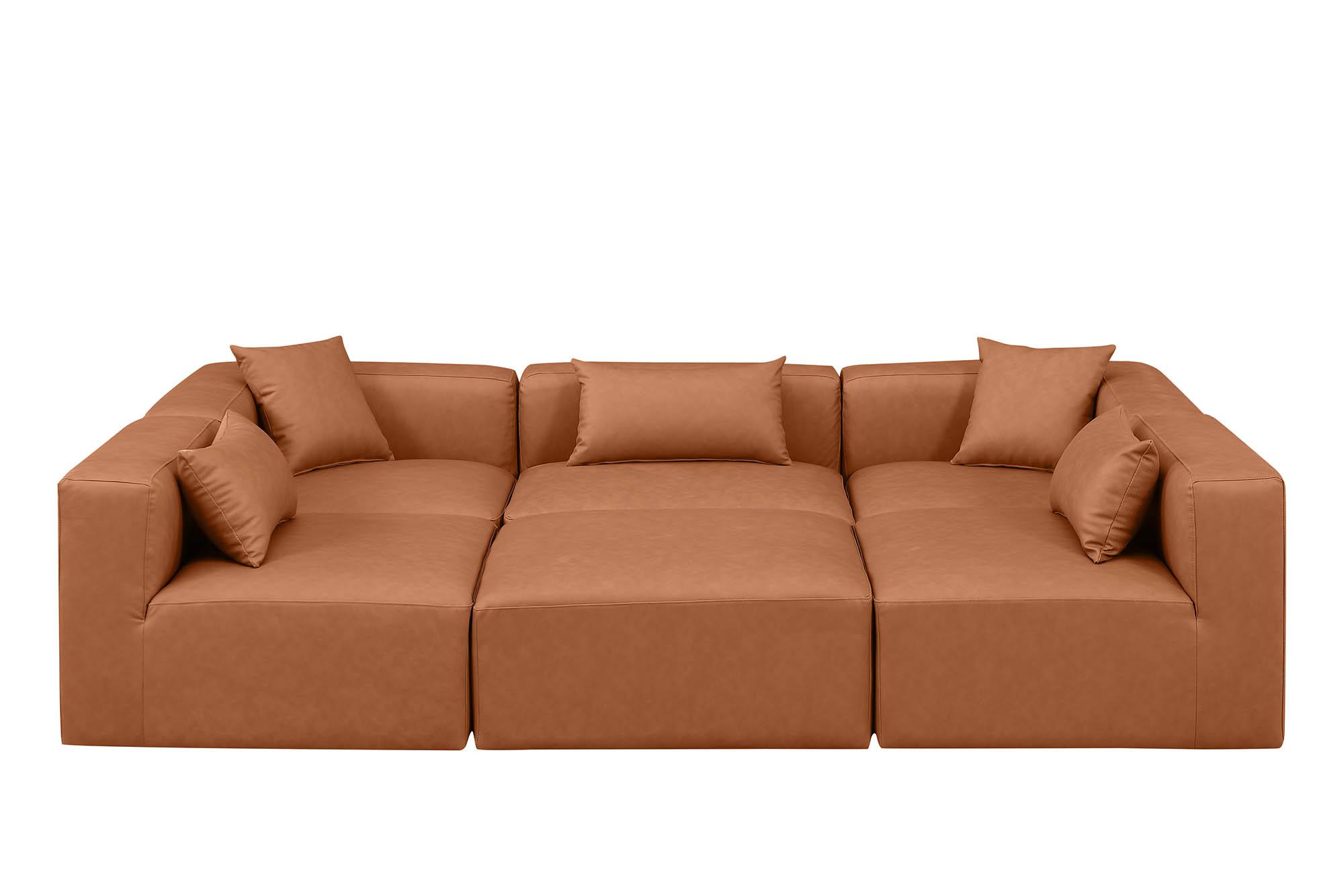 

        
Meridian Furniture CUBE 668Cognac-Sec6C Modular Sectional Sofa Cognac Faux Leather 094308317526
