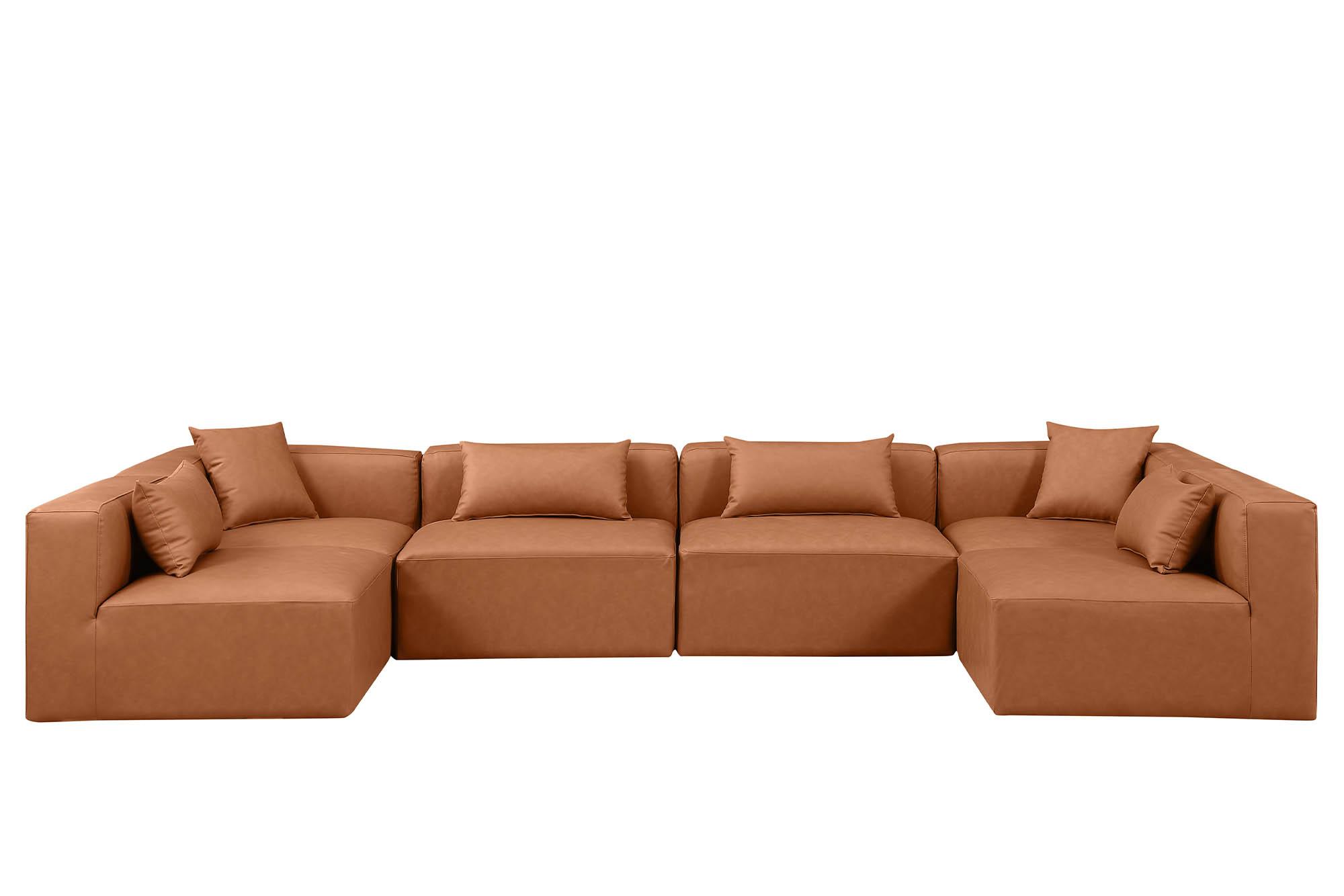 

        
Meridian Furniture CUBE 668Cognac-Sec6D Modular Sectional Sofa Cognac Faux Leather 094308317533
