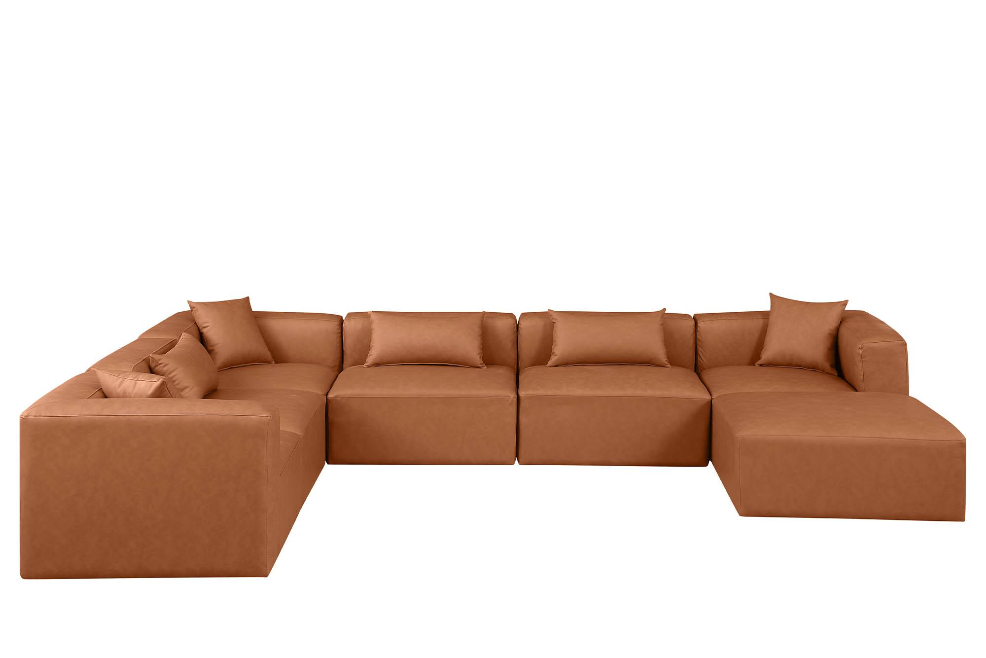 

        
Meridian Furniture CUBE 668Cognac-Sec7A Modular Sectional Sofa Cognac Faux Leather 094308317557
