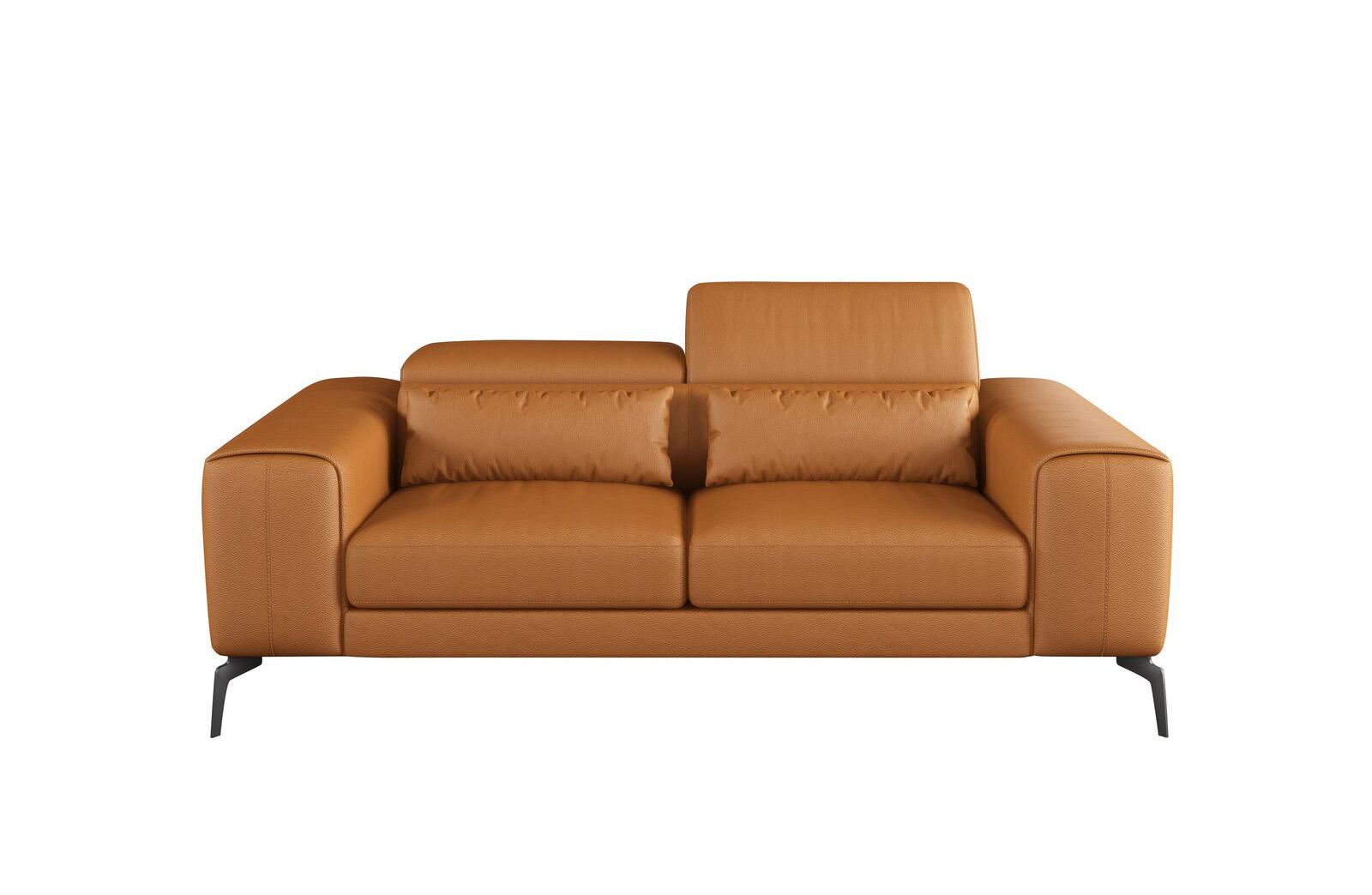 Contemporary, Modern Loveseat CAVOUR EF-12551-L in Cognac Leather