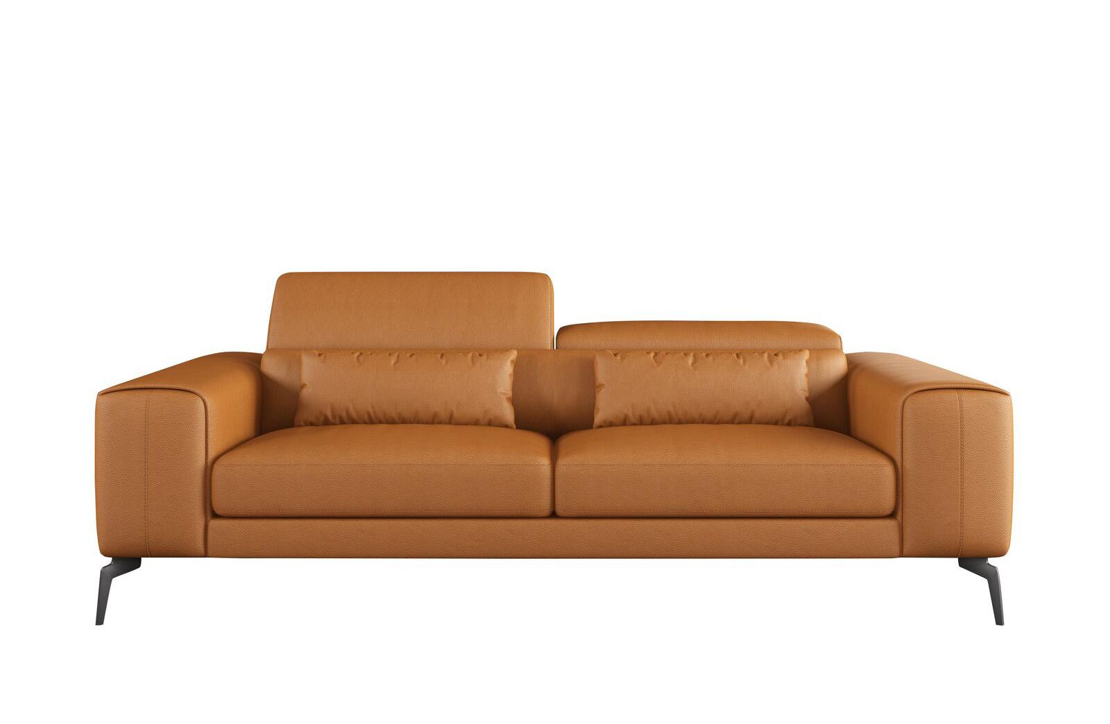 Contemporary, Modern Sofa CAVOUR EF-12551-S in Cognac Leather
