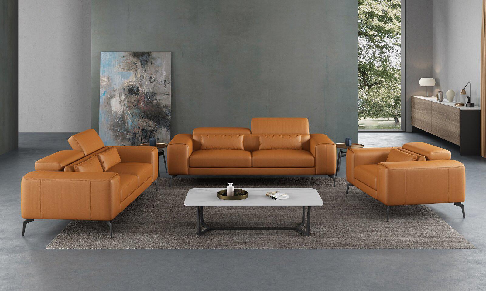 

                    
Buy Cognac Italian Leather CAVOUR Sofa Set 2Pcs EUROPEAN FURNITURE Contemporary
