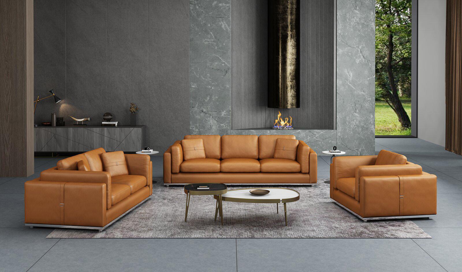 

                    
Buy Cognac Italian Leather Sofa Contemporary PICASSO EUROPEAN FURNITURE
