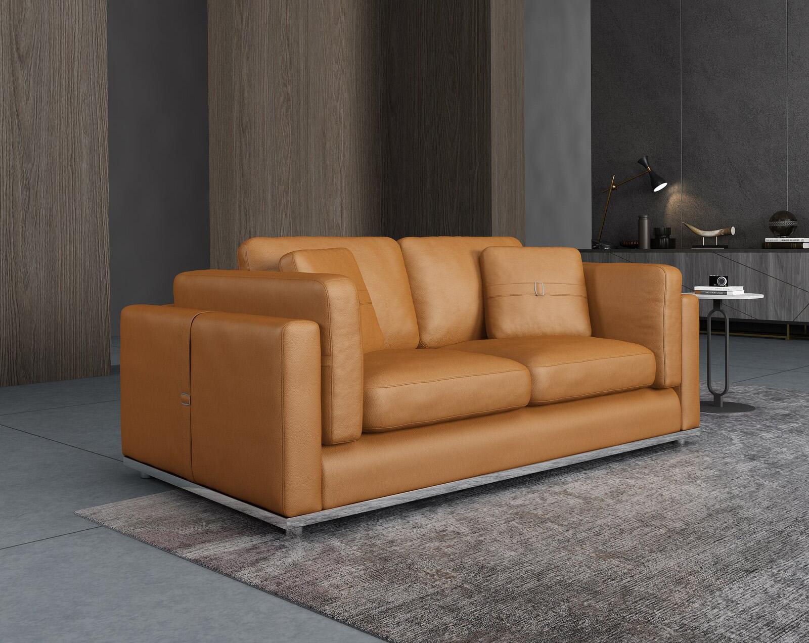 

                    
Buy Cognac Italian Leather Sofa Set 2Pcs Contemporary PICASSO EUROPEAN FURNITURE
