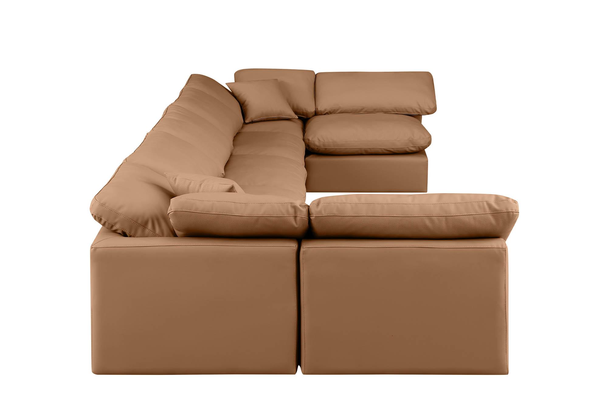

        
Meridian Furniture INDULGE 146Cognac-Sec7B Modular Sectional Sofa Cognac Faux Leather 094308315447
