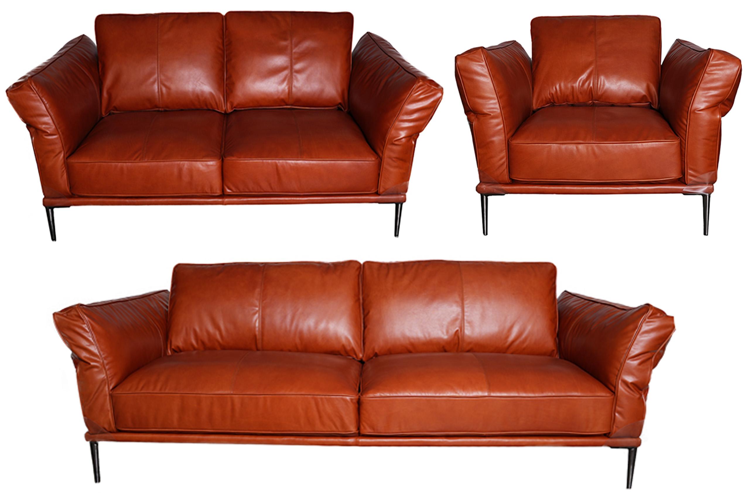 

                    
Buy Cognac Top Grain Leather Sofa & Chair Set 2 Bartz 597 Moroni Contemporary Modern
