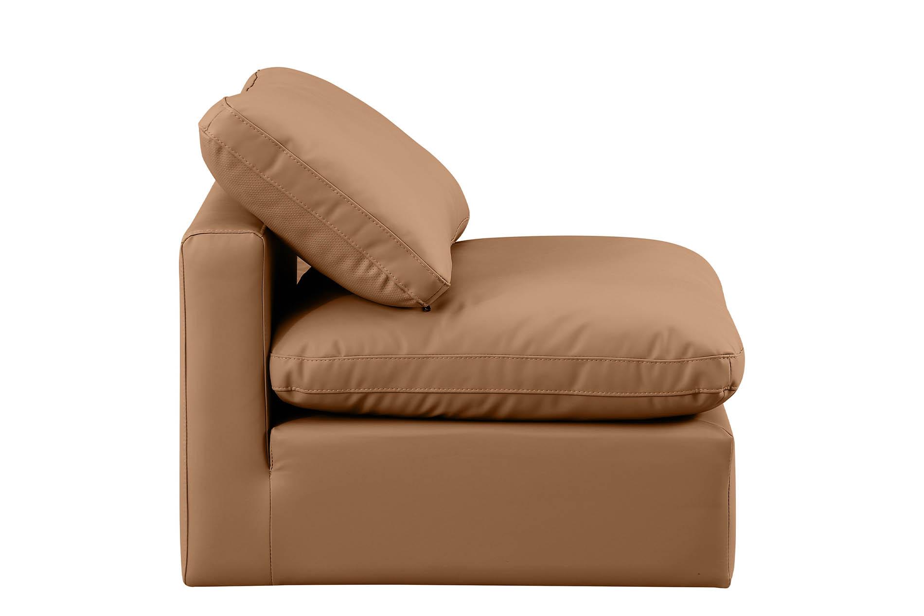 

        
Meridian Furniture INDULGE 146Cognac-Armless Armless Chair Cognac Faux Leather 094308313467

