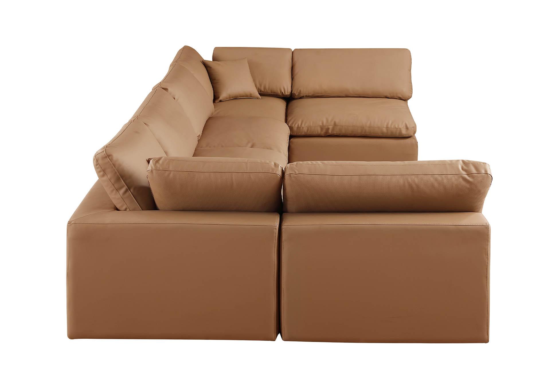 

        
Meridian Furniture 188Cognac-Sec6D Modular Sectional Cognac Faux Leather 094308288741
