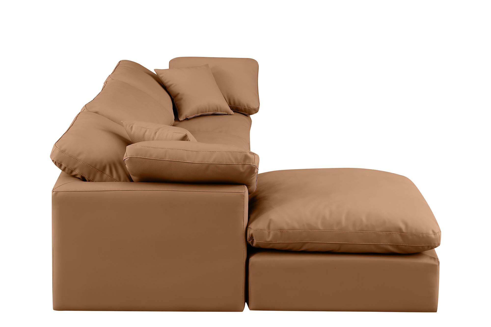 

        
Meridian Furniture INDULGE 146Cognac-Sec4A Modular Sectional Sofa Cognac Faux Leather 094308315331
