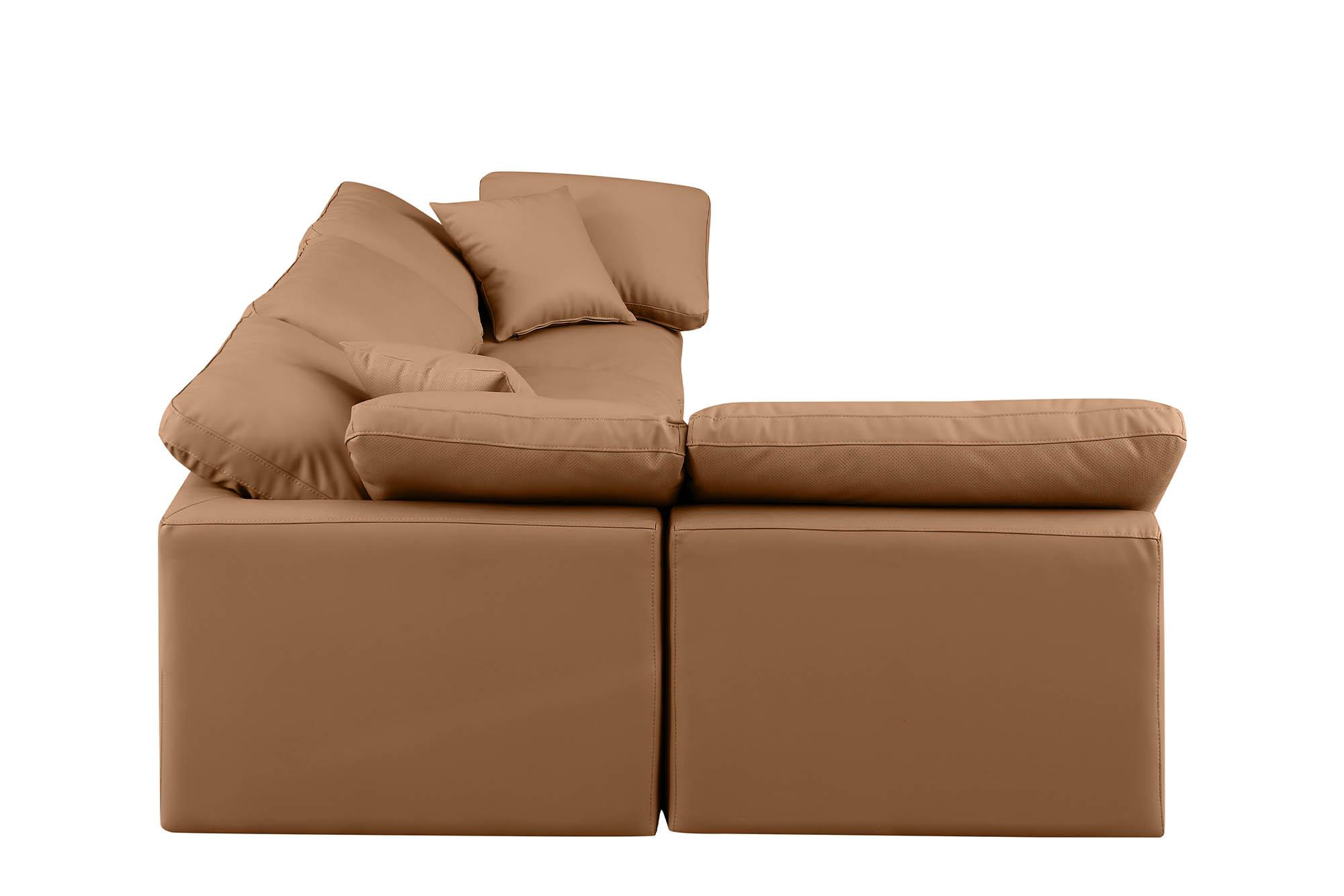 

        
Meridian Furniture INDULGE 146Cognac-Sec4B Modular Sectional Sofa Cognac Faux Leather 094308315348
