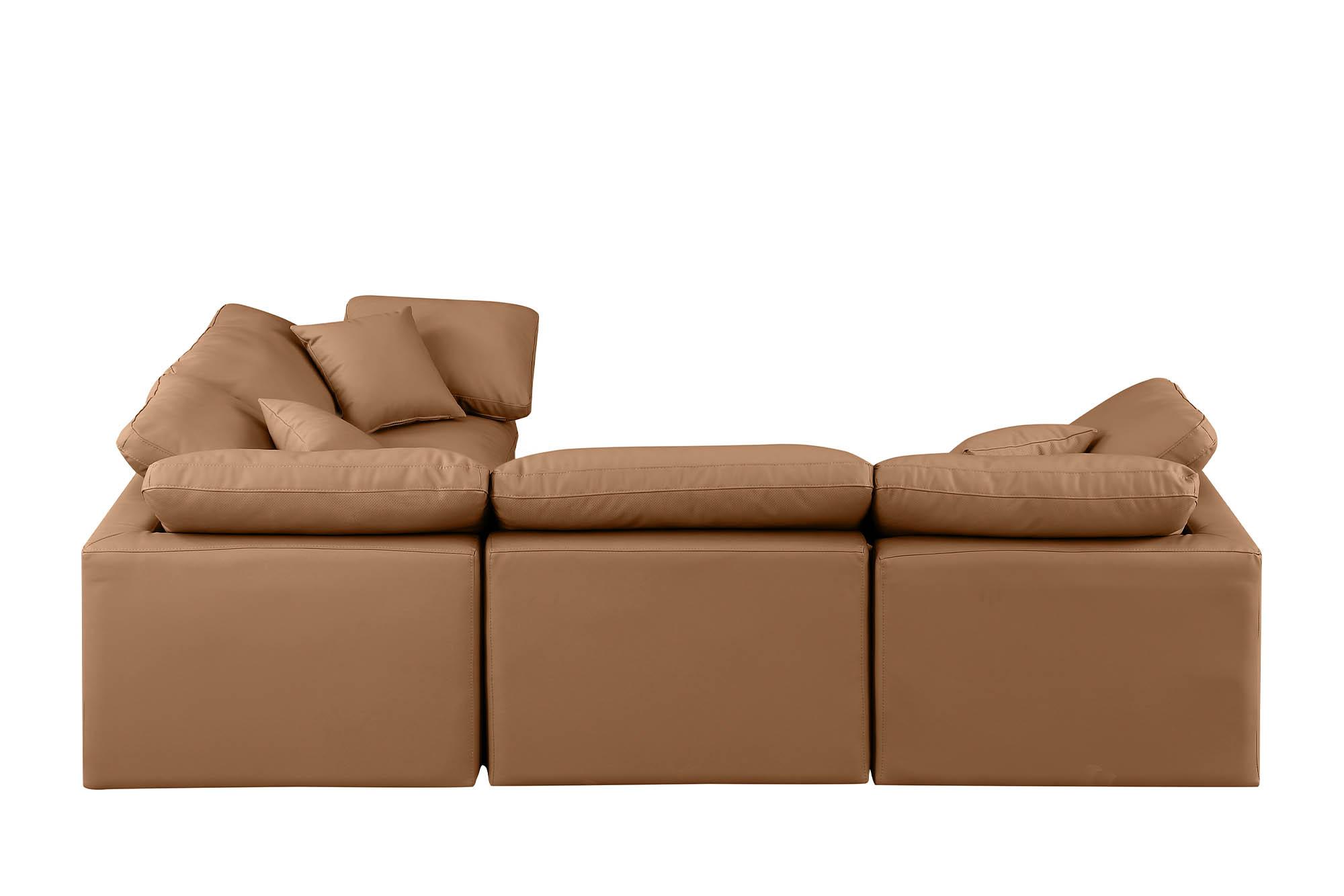 

    
146Cognac-Sec4C Meridian Furniture Modular Sectional Sofa
